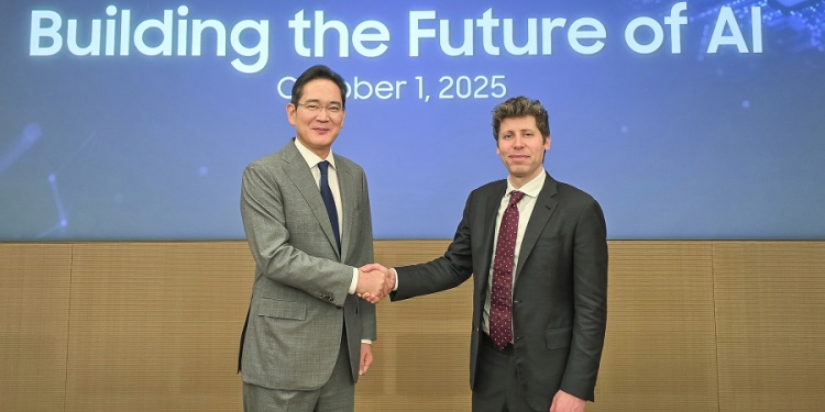 Sam Altman with an investor in October.