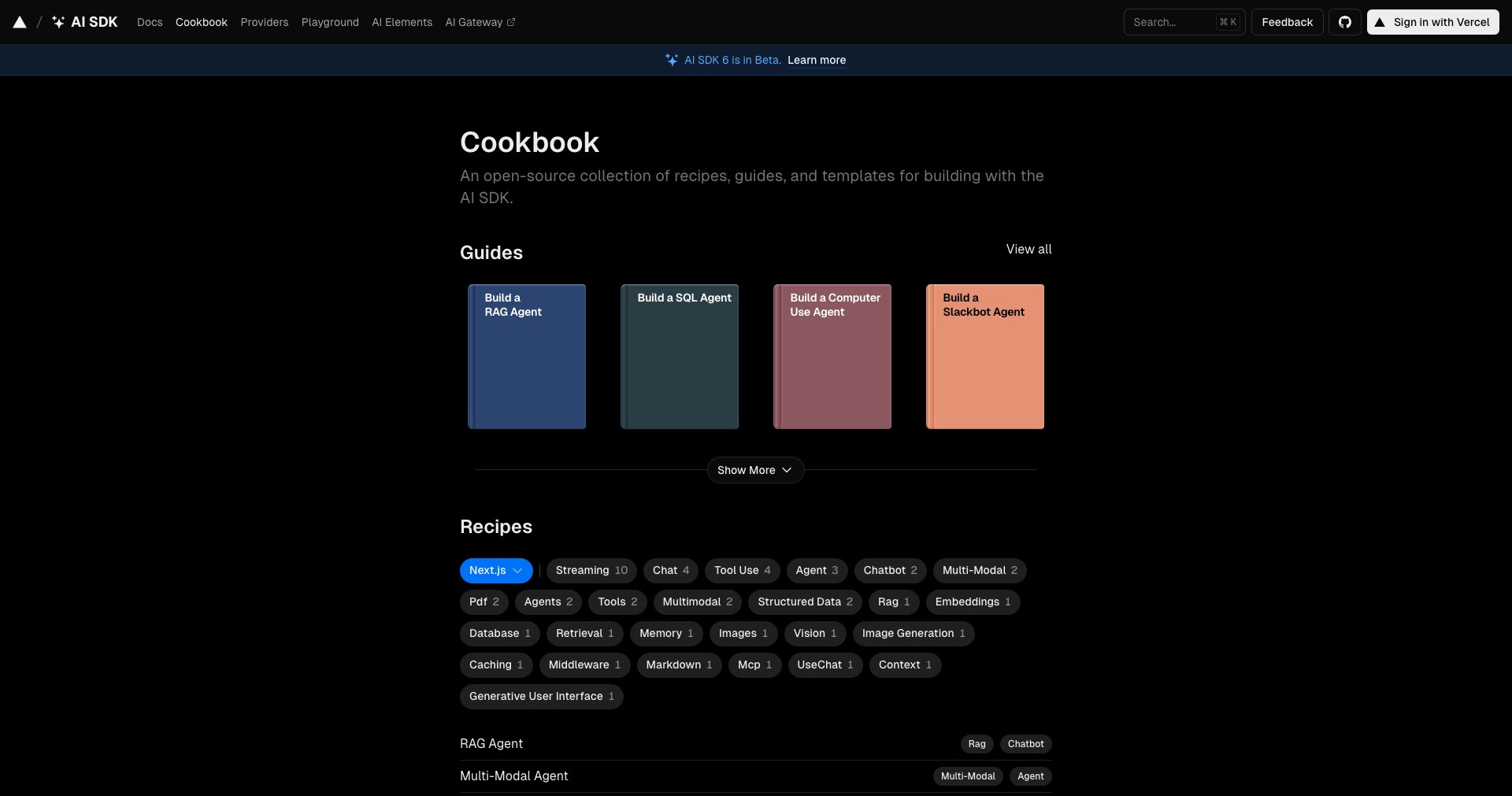 SDK vercel Screenshot