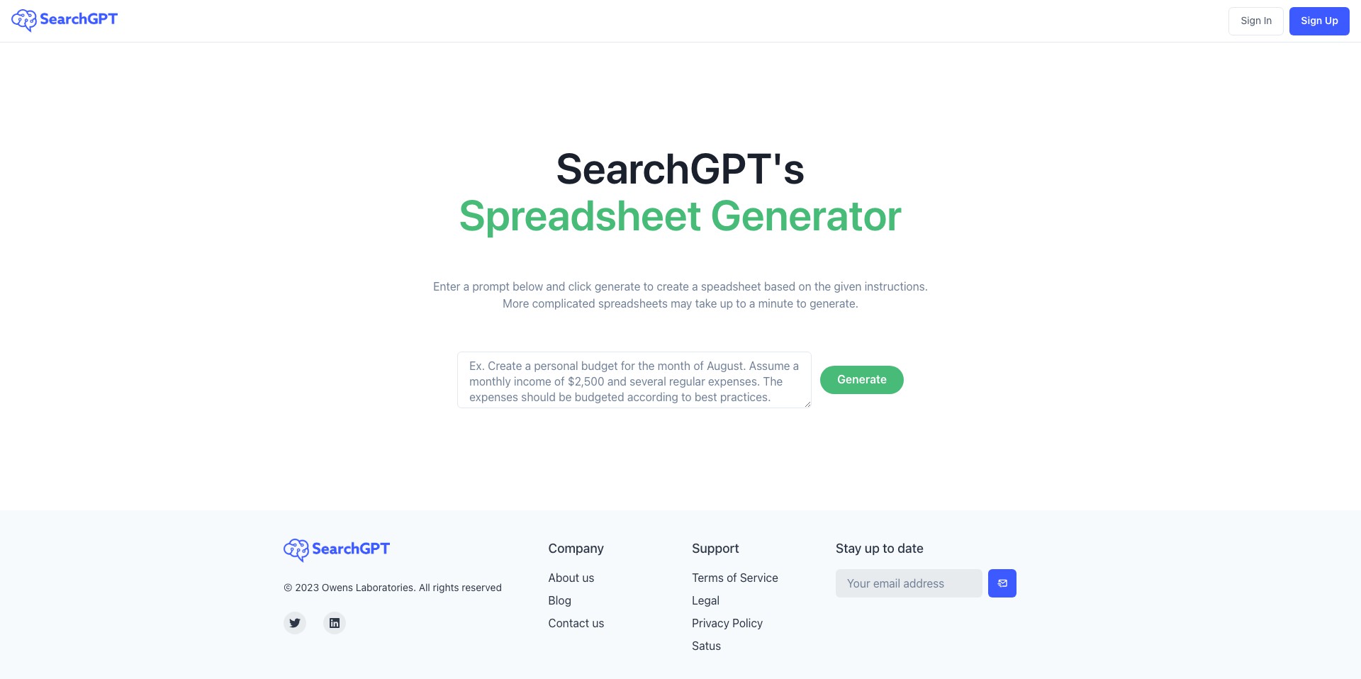 SearchGPT Screenshot