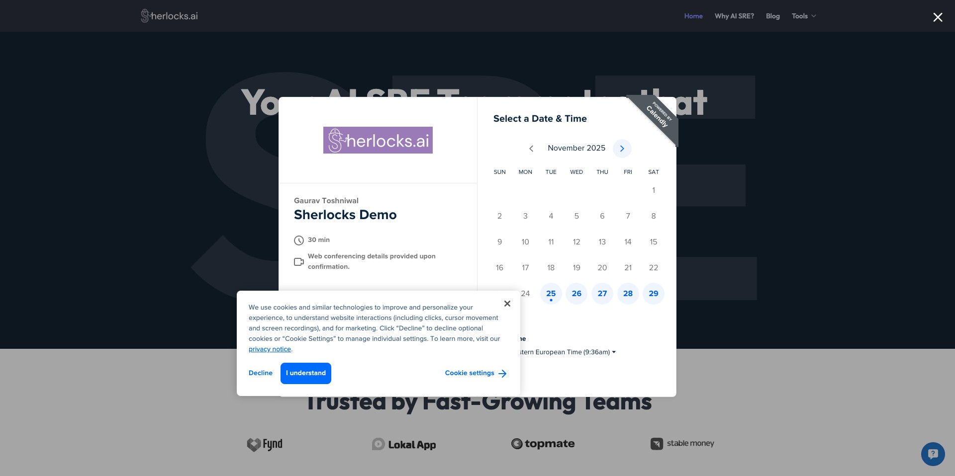 Sherlocks.ai Screenshot