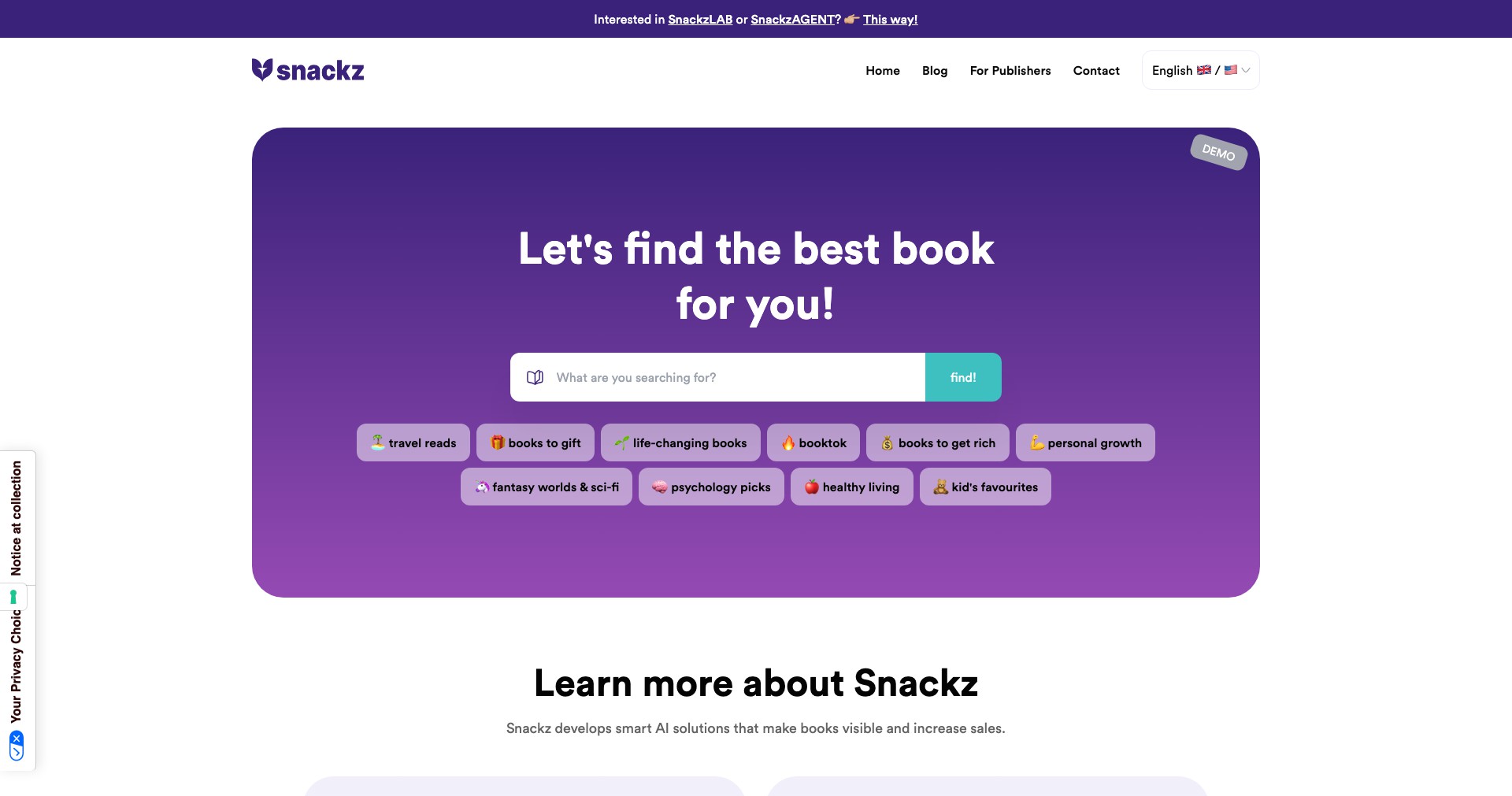 Snackz AI Screenshot