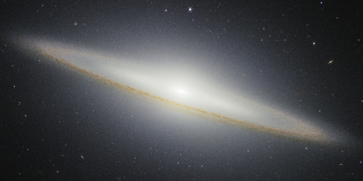 A sombrero shaped galaxy.