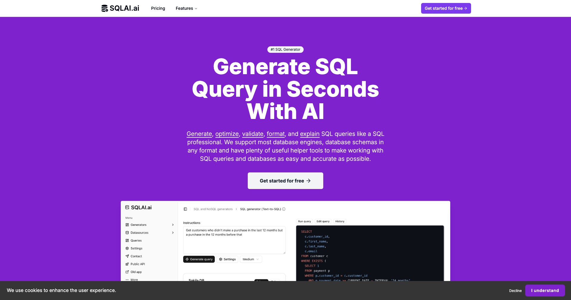 SQLAI.ai Screenshot