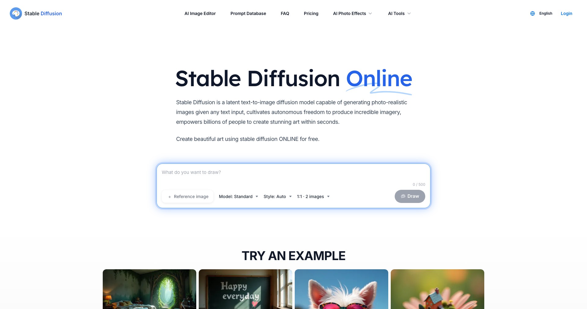 Stable Diffusion Web Screenshot