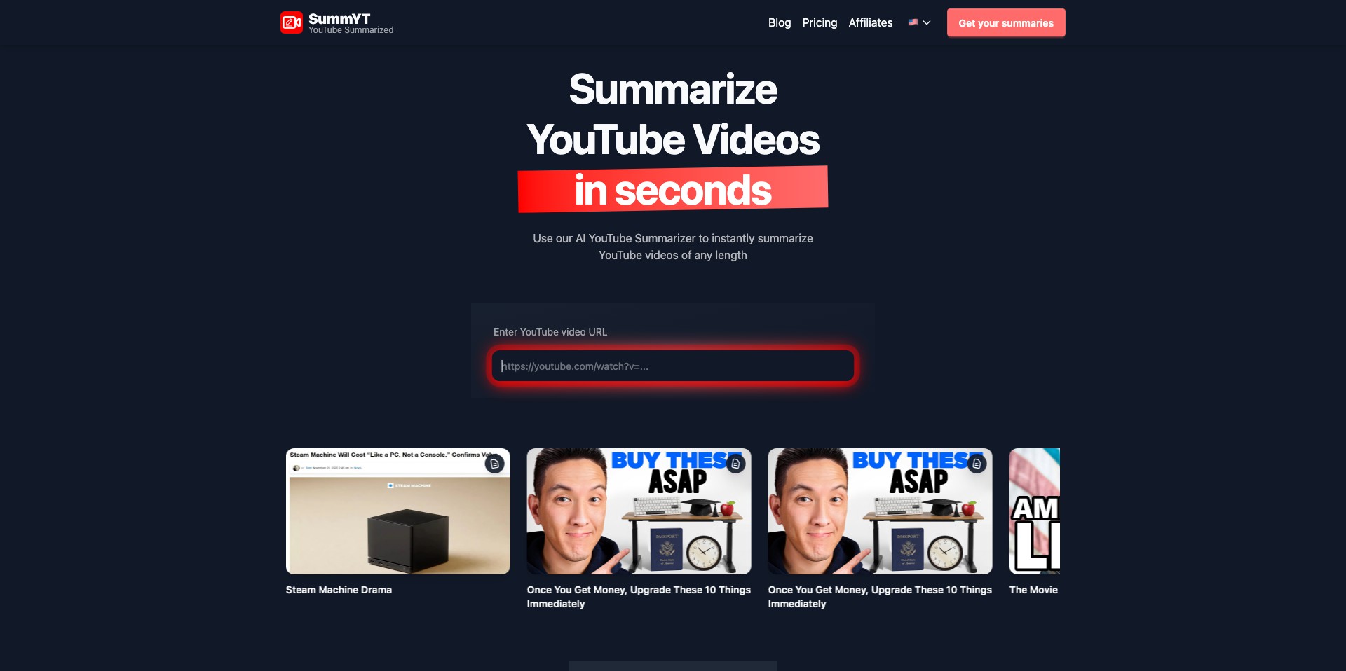 SummYT Screenshot