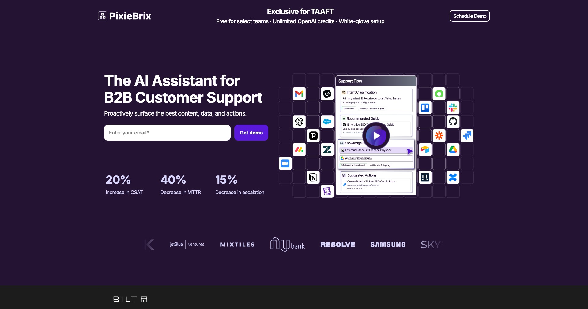 Support Flow Screenshot