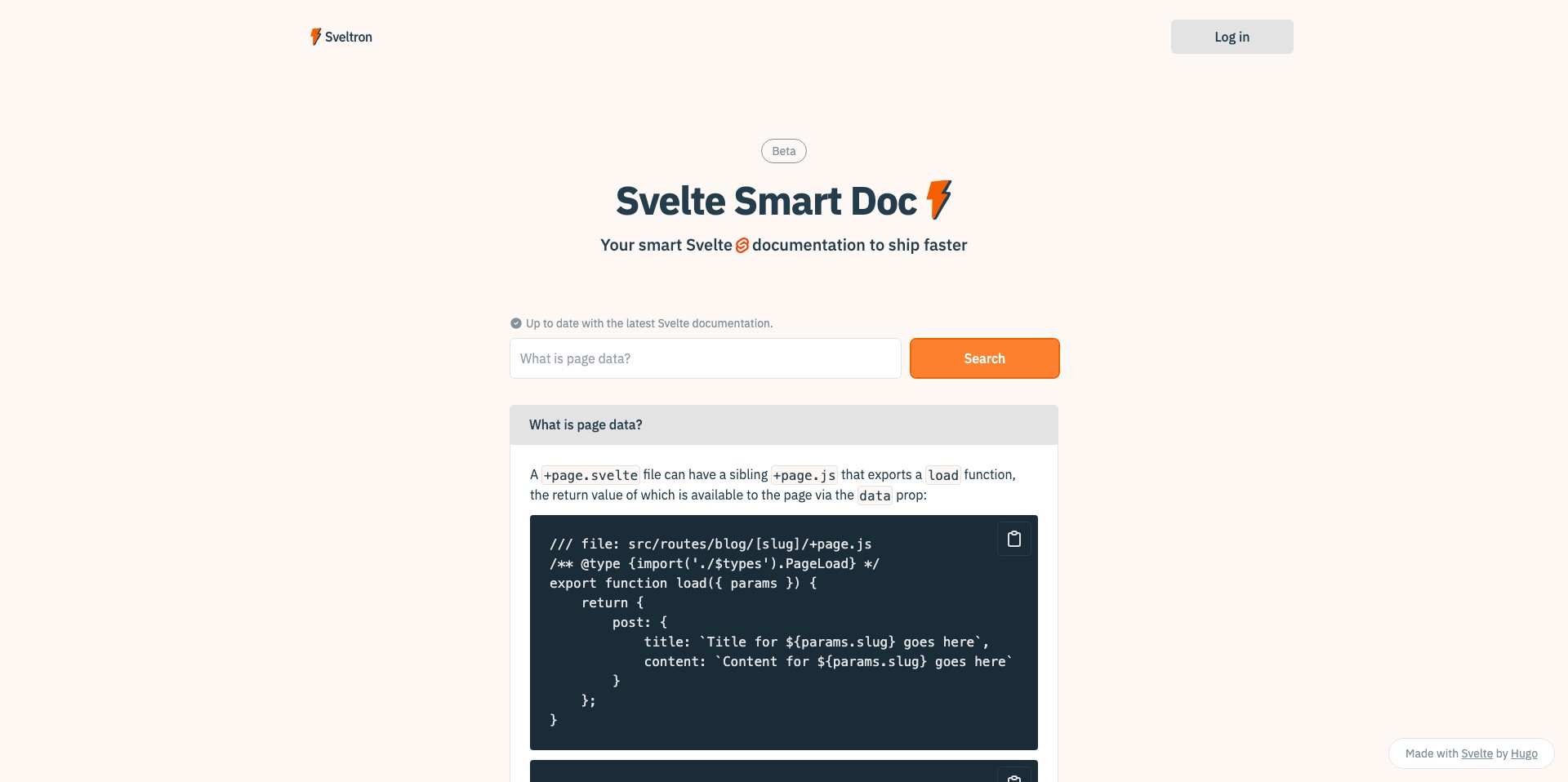 Sveltron Screenshot