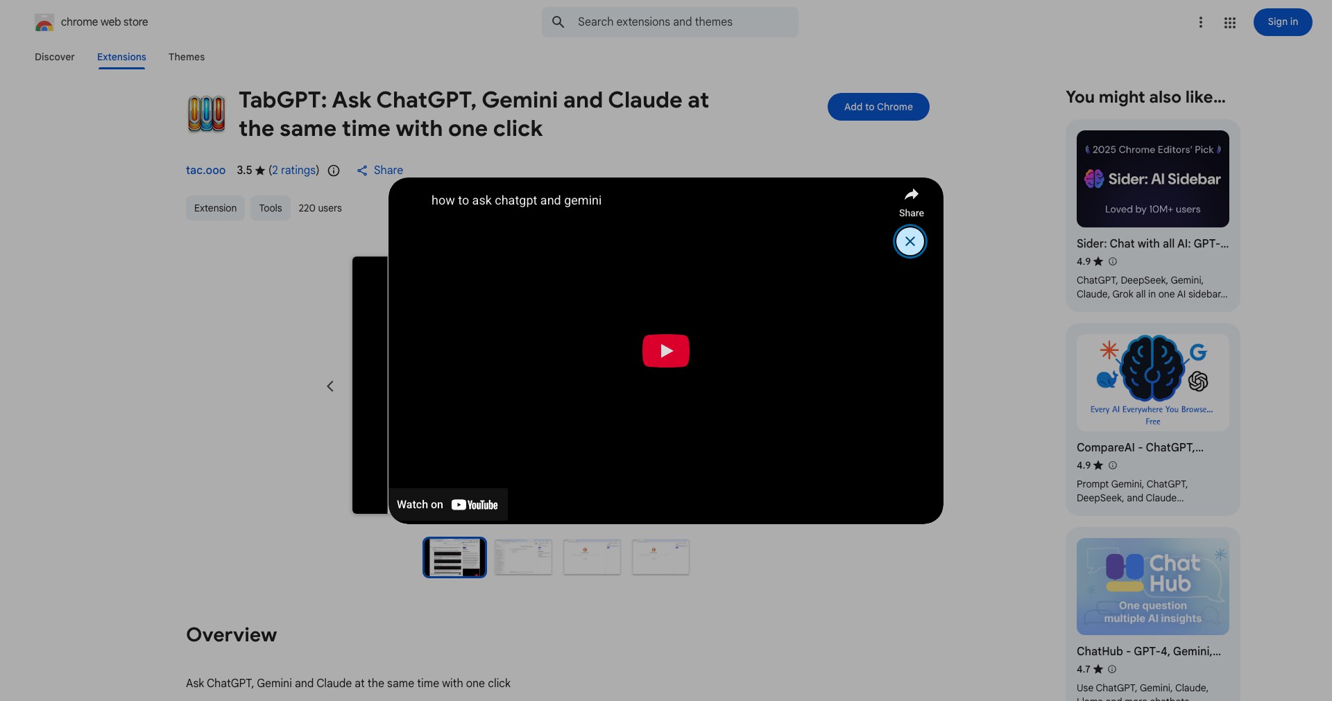 TabGPT Screenshot