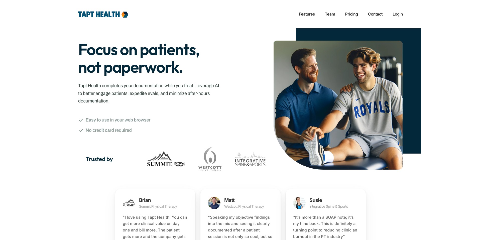 Tapt Health Screenshot