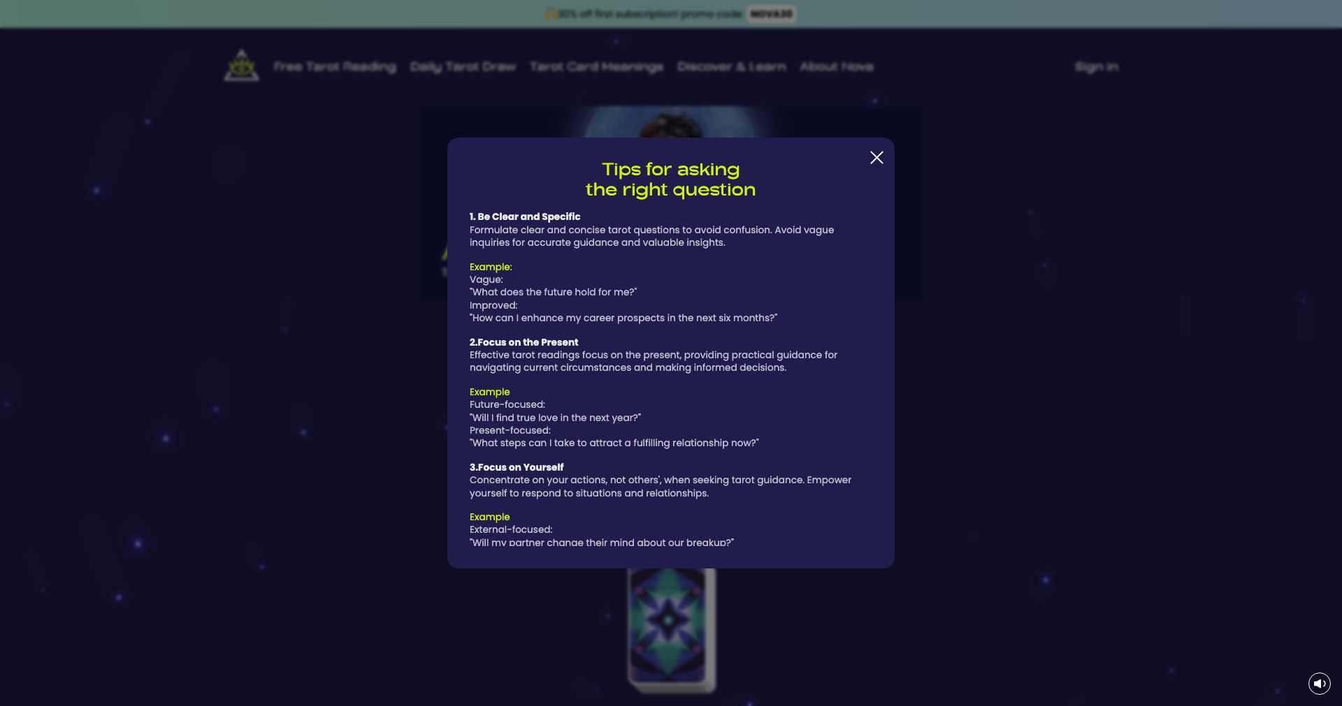 Tarotnova Screenshot