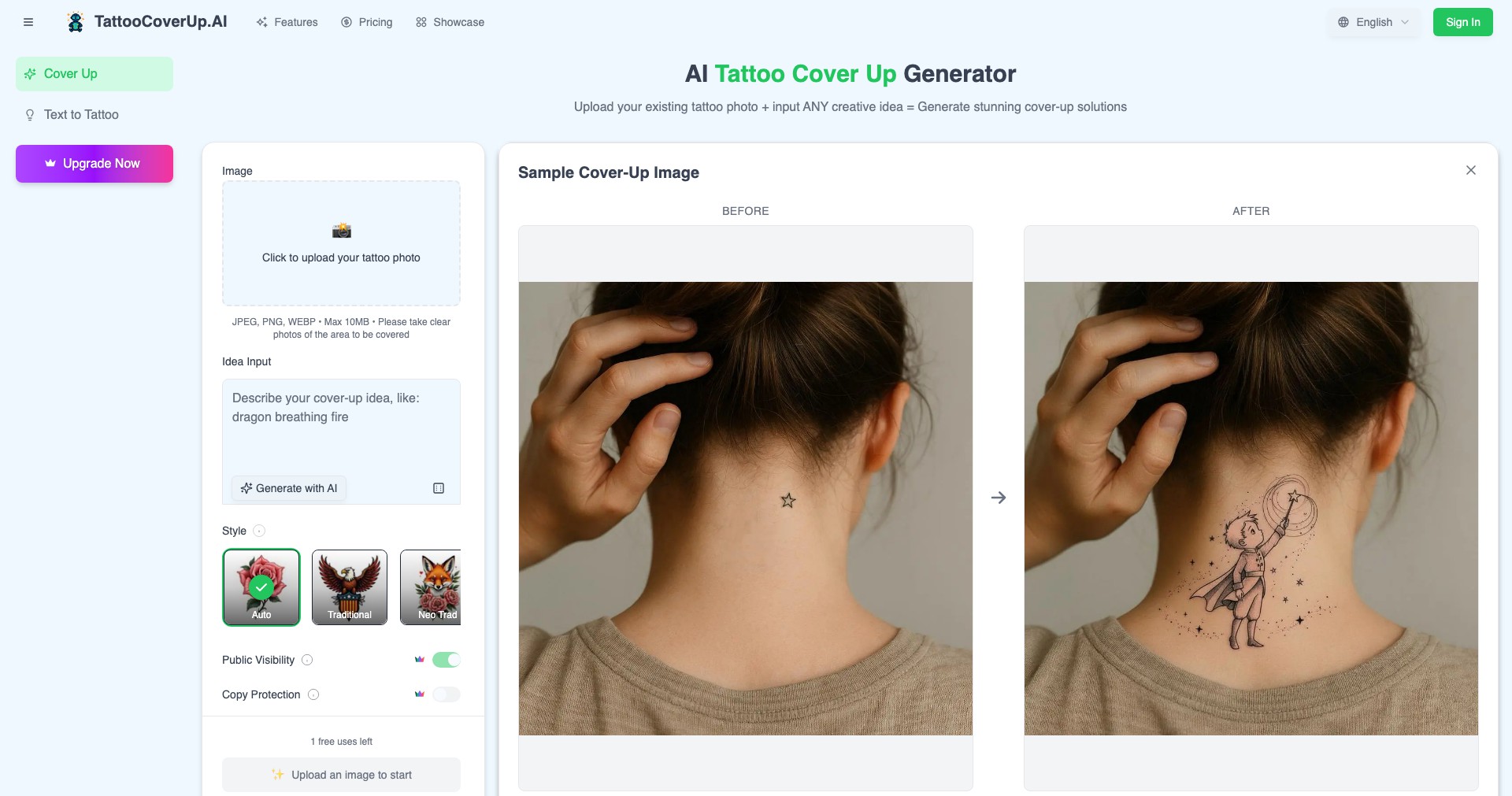 TattooCoverUp.AI Screenshot