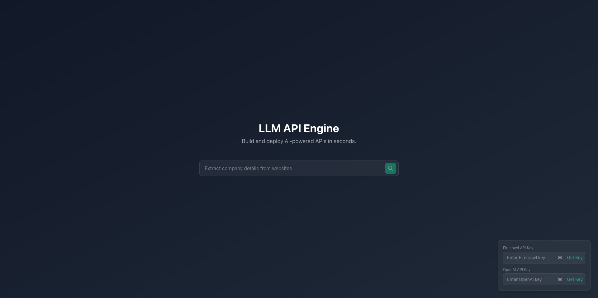 Text to API Screenshot