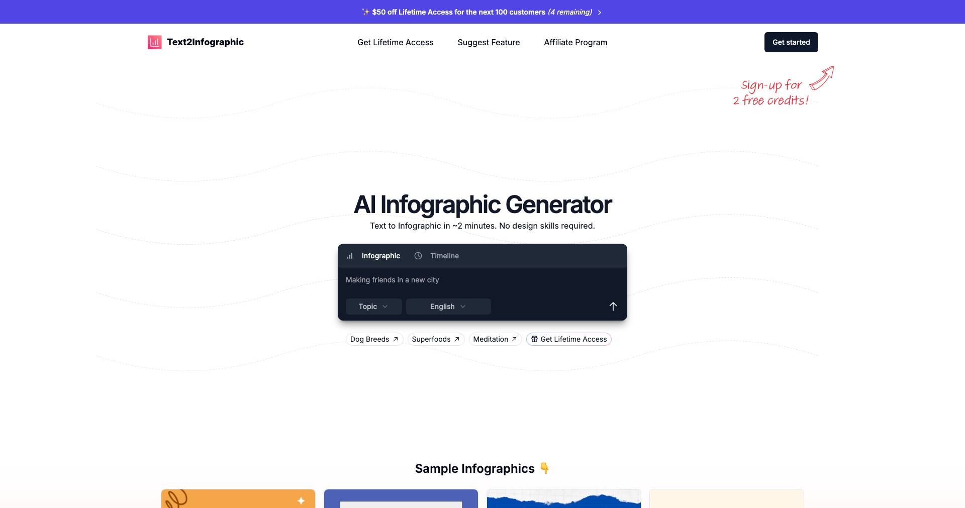 Text to Infographic Screenshot
