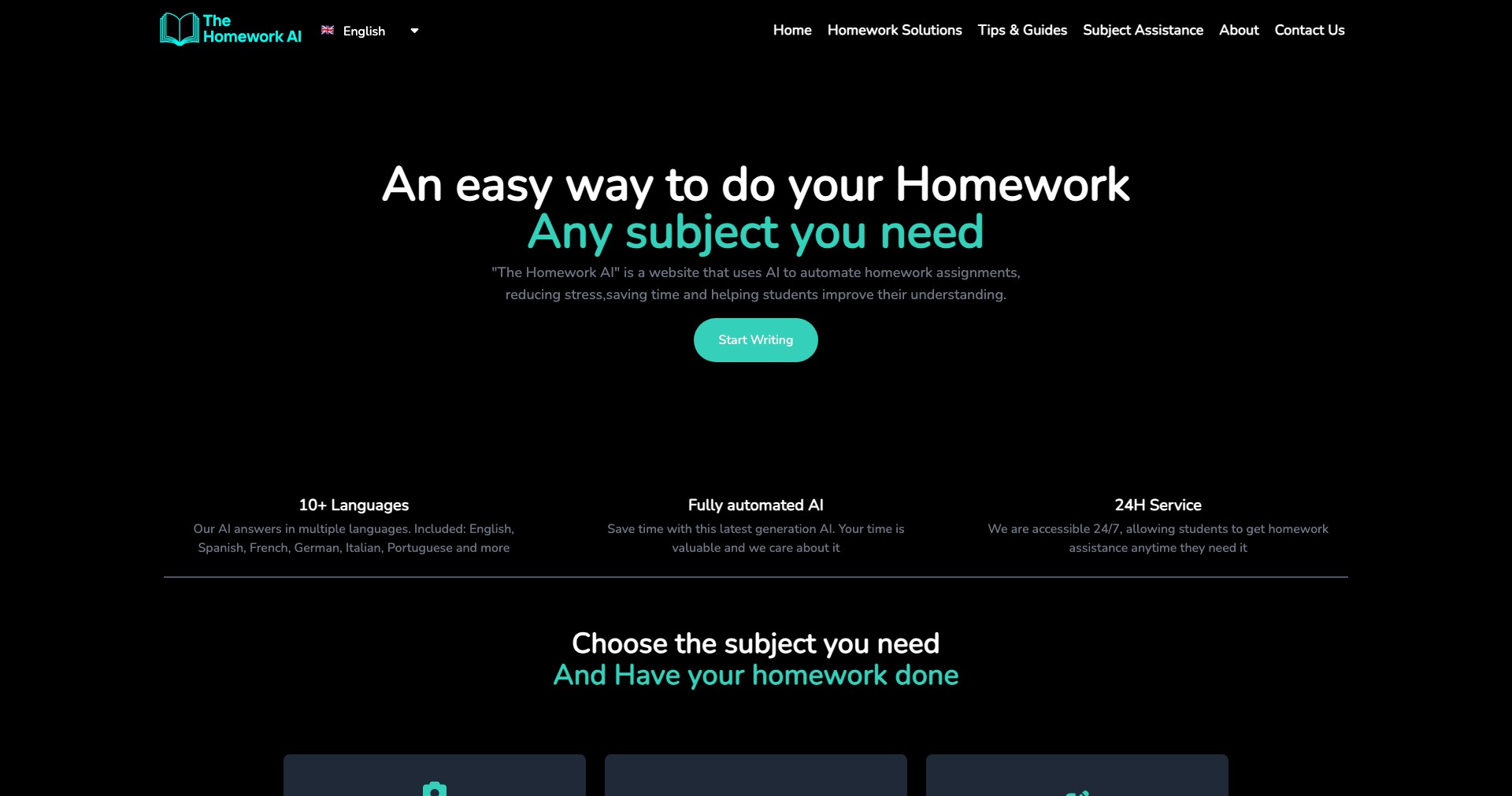 TheHomeworkAI Screenshot