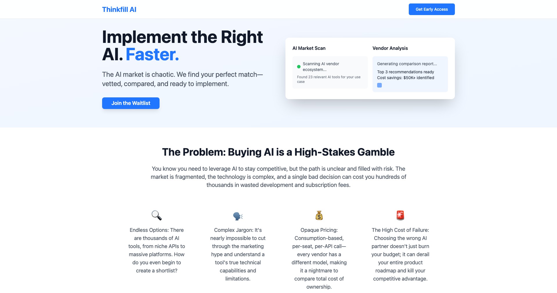 Thinkfill AI Screenshot