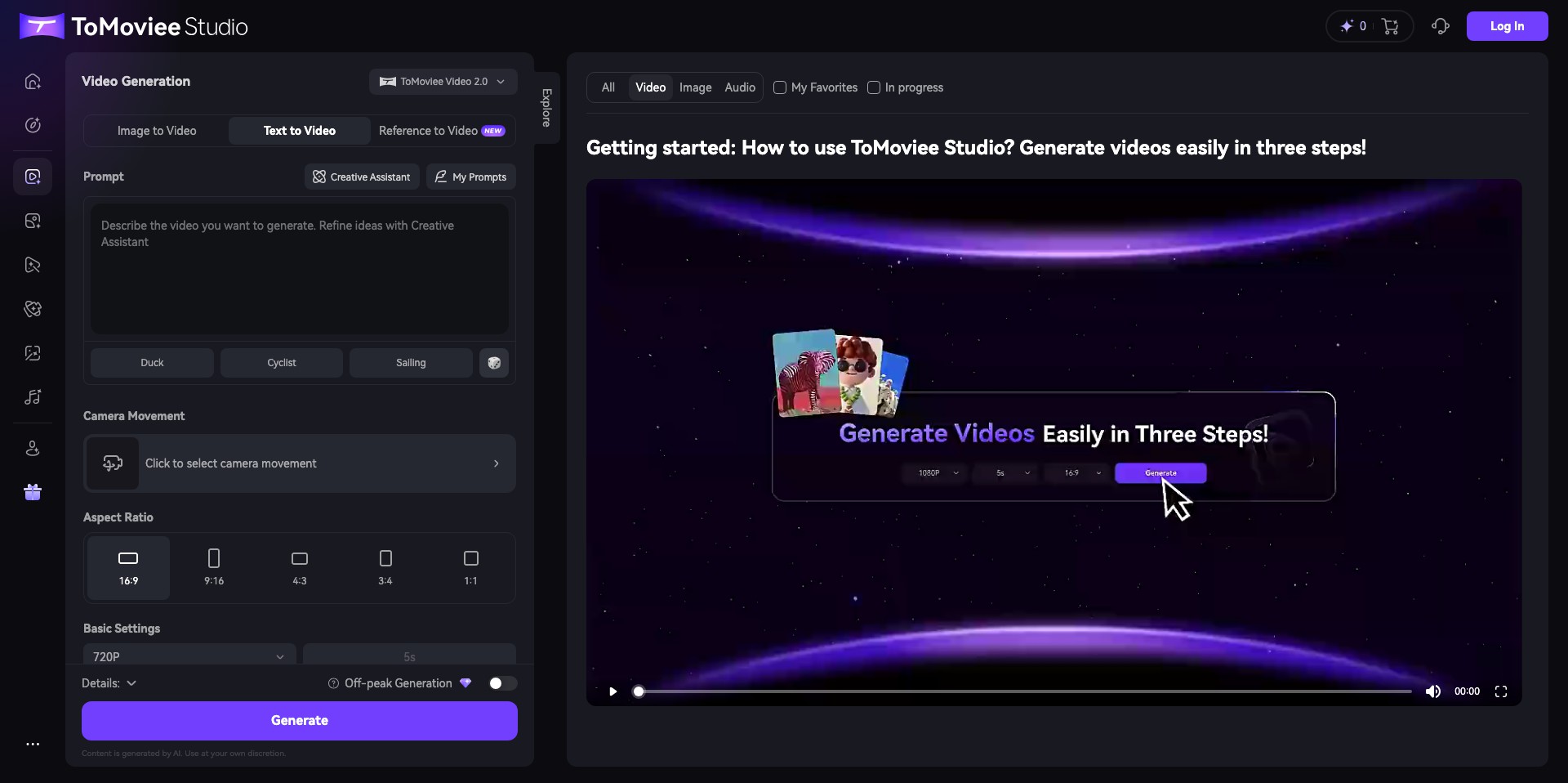 ToMoviee AI Screenshot