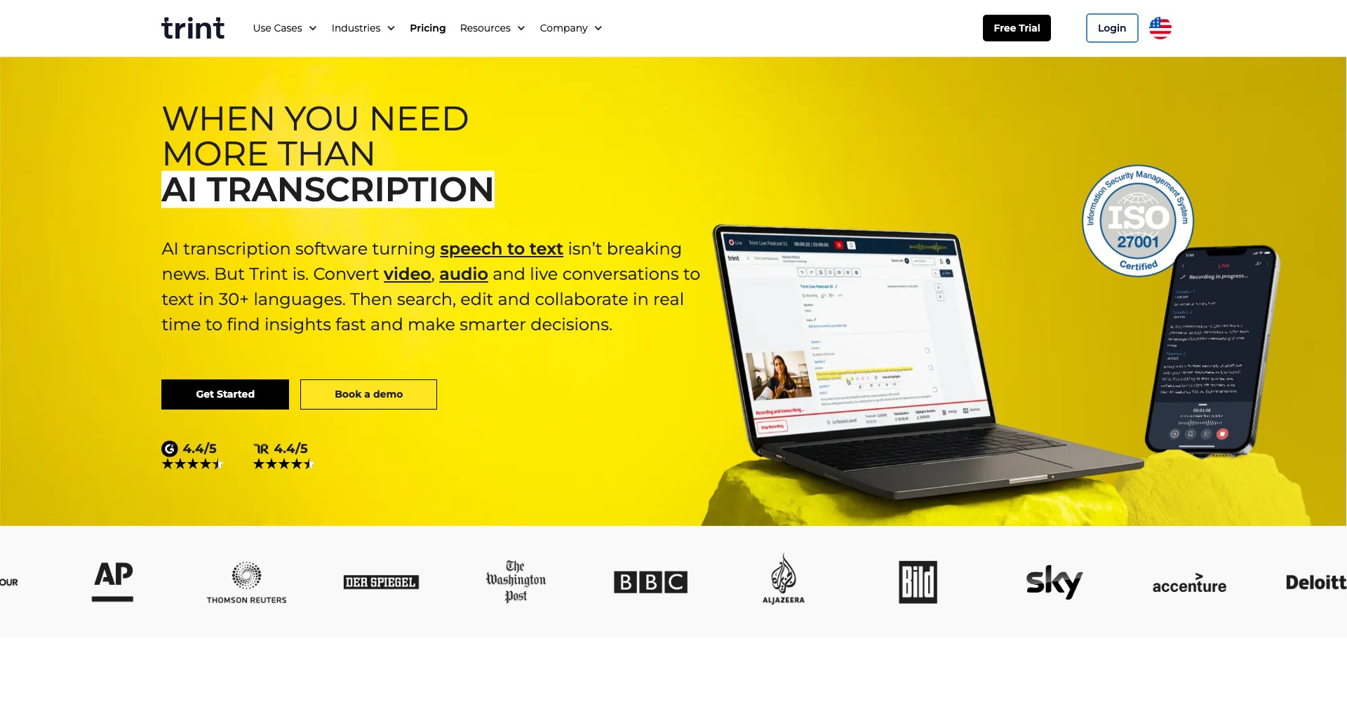 Trint Screenshot