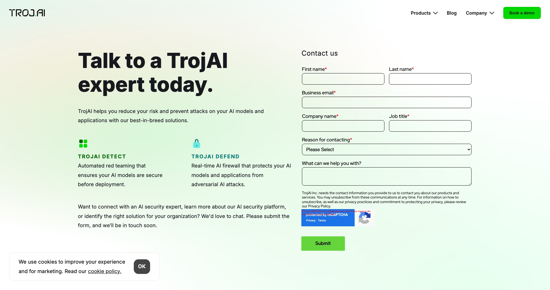 TrojAI Screenshot