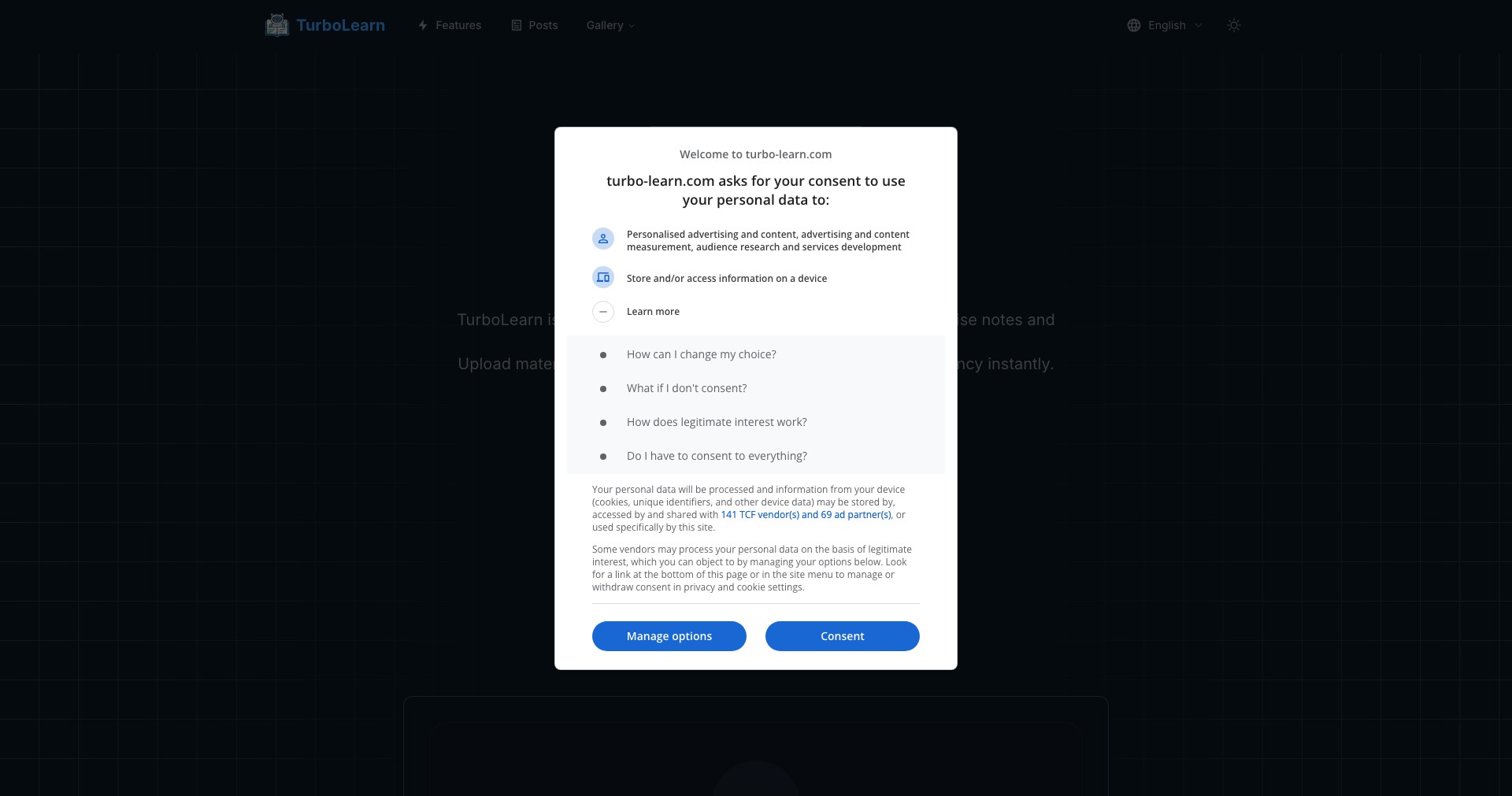 Turbo-Learn Screenshot