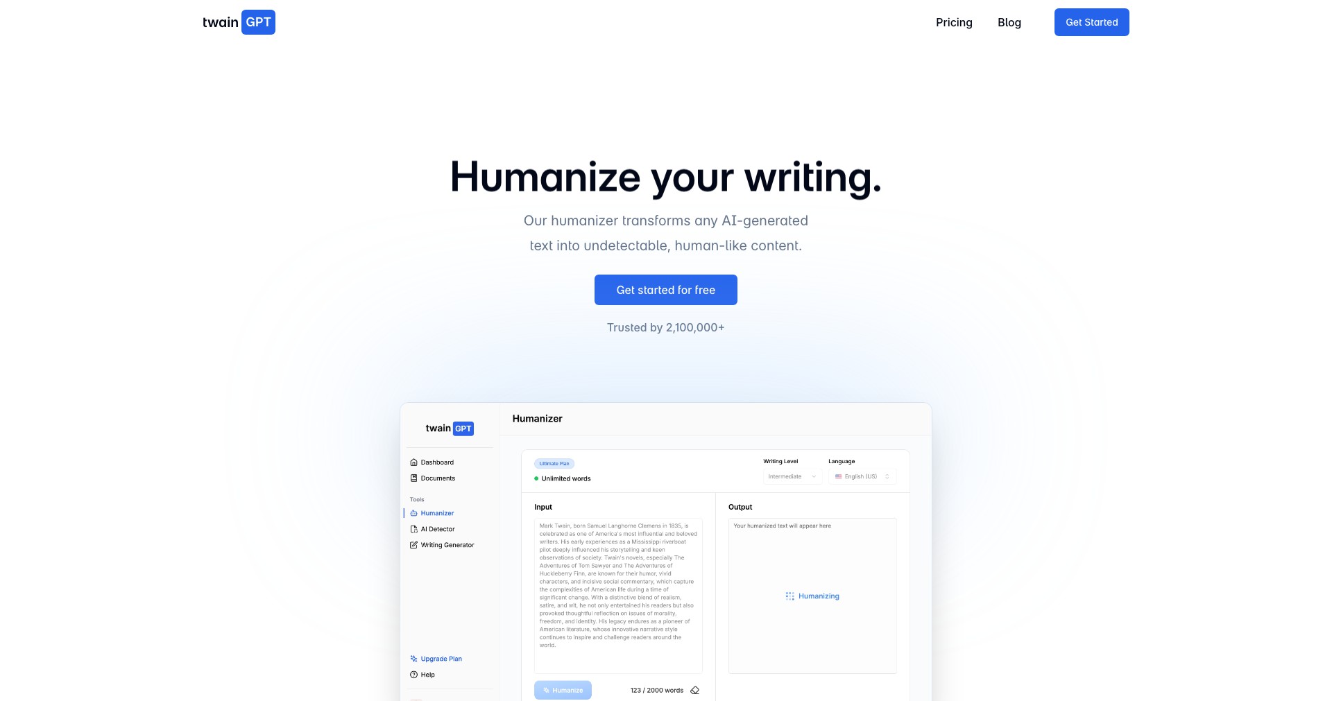 TwainGPT Screenshot