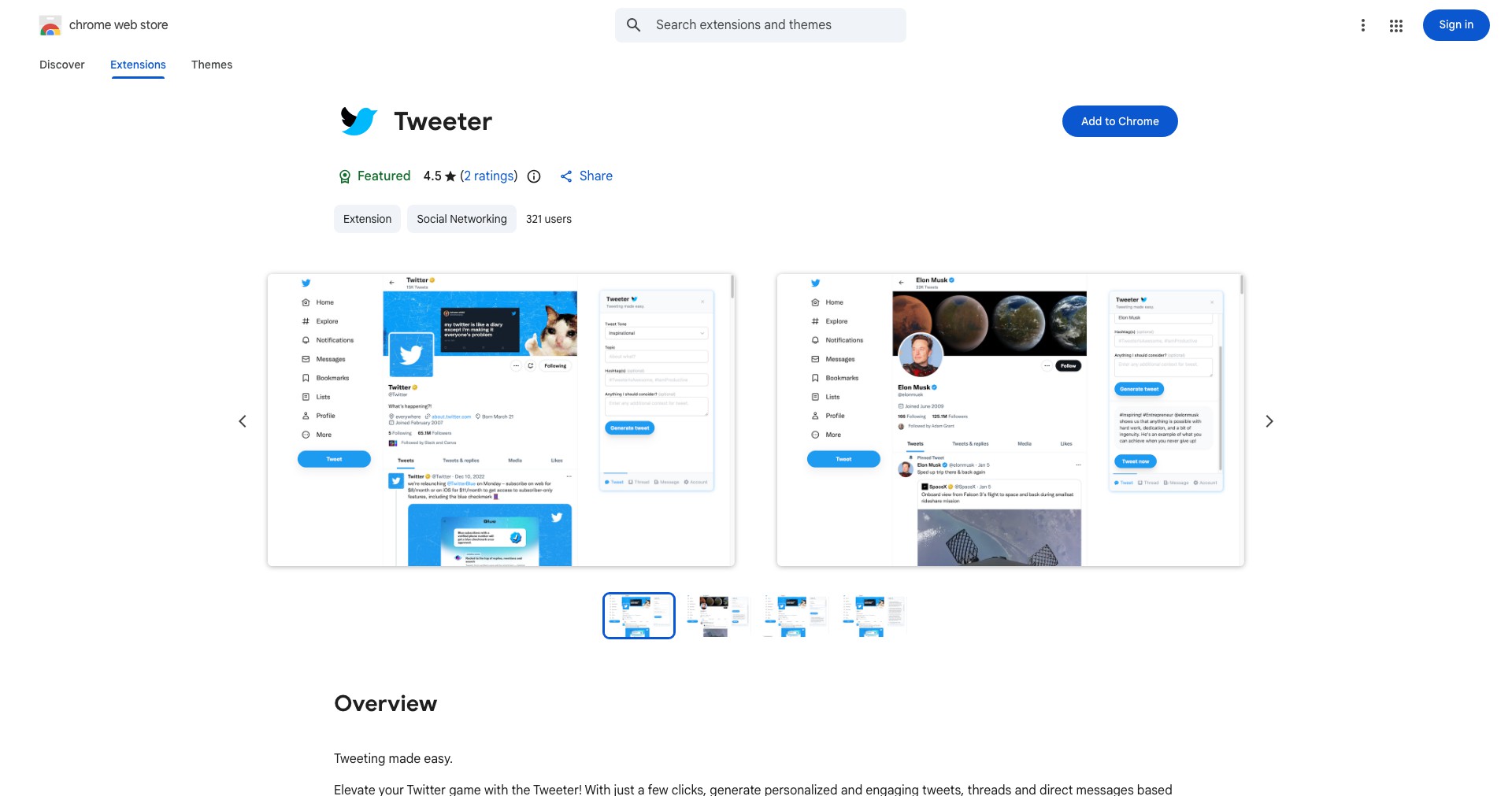 Tweeter Screenshot