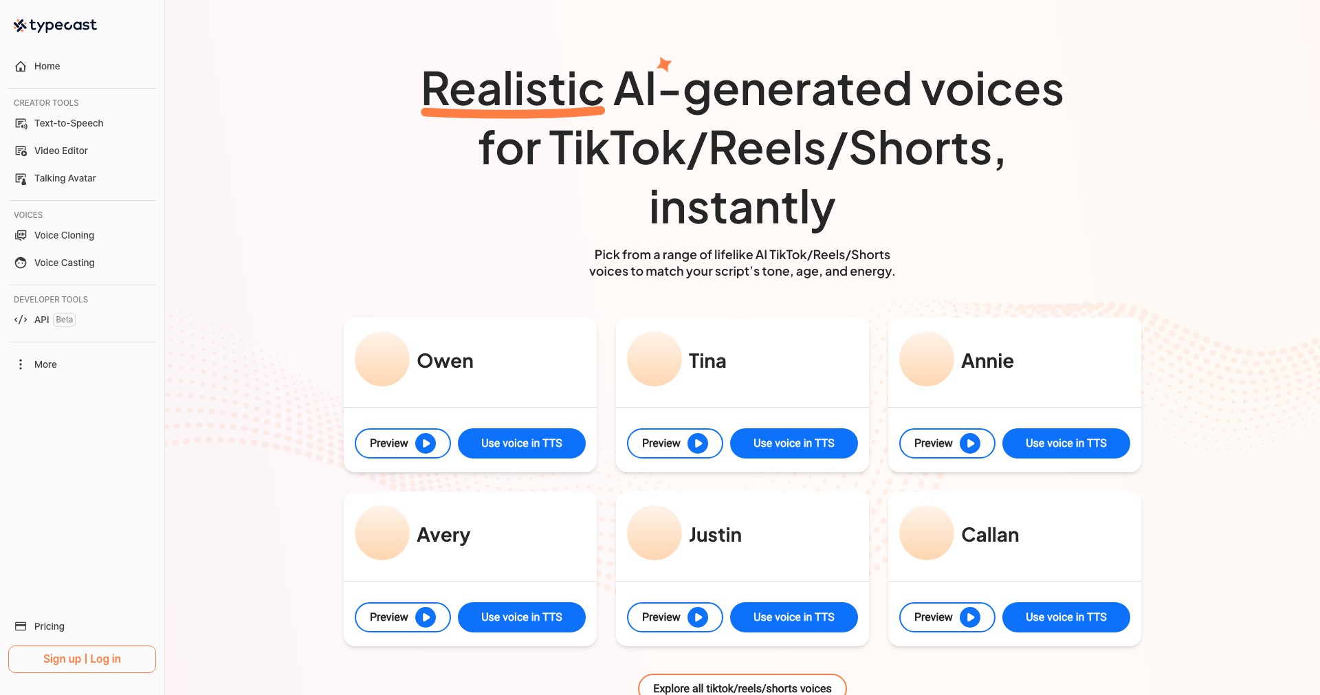 Typecast Screenshot