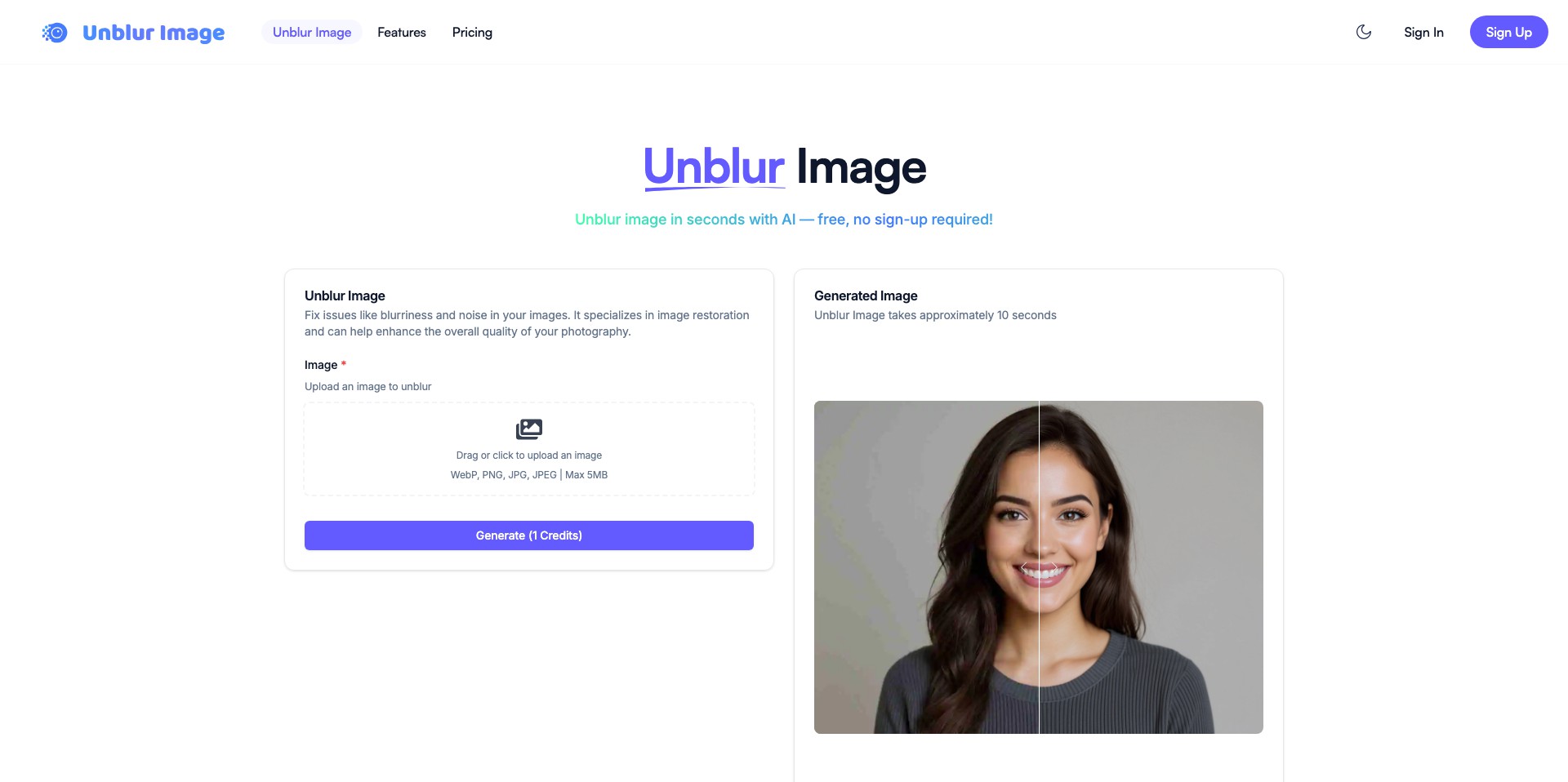Unblur Img AI Screenshot