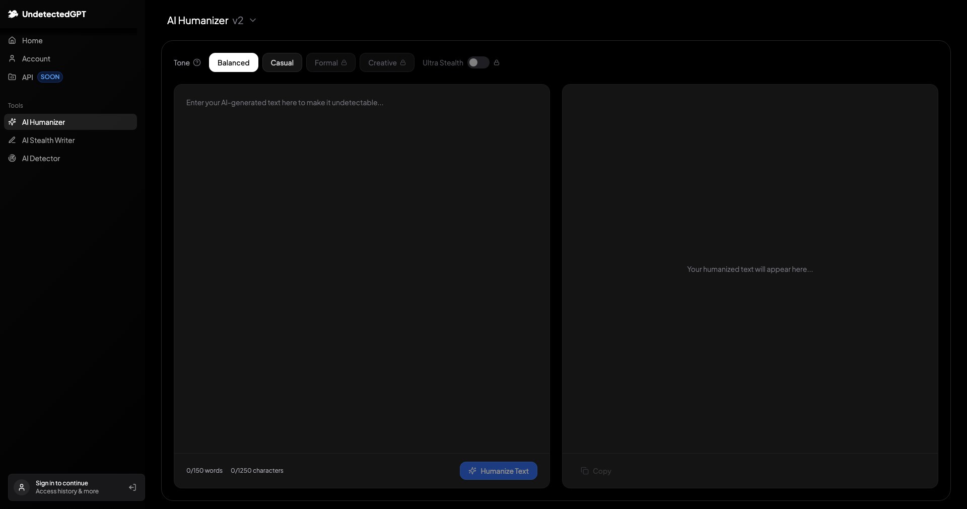 UndetectedGPT Screenshot