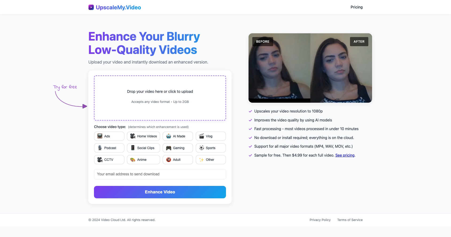 UpscaleMy.Video Screenshot
