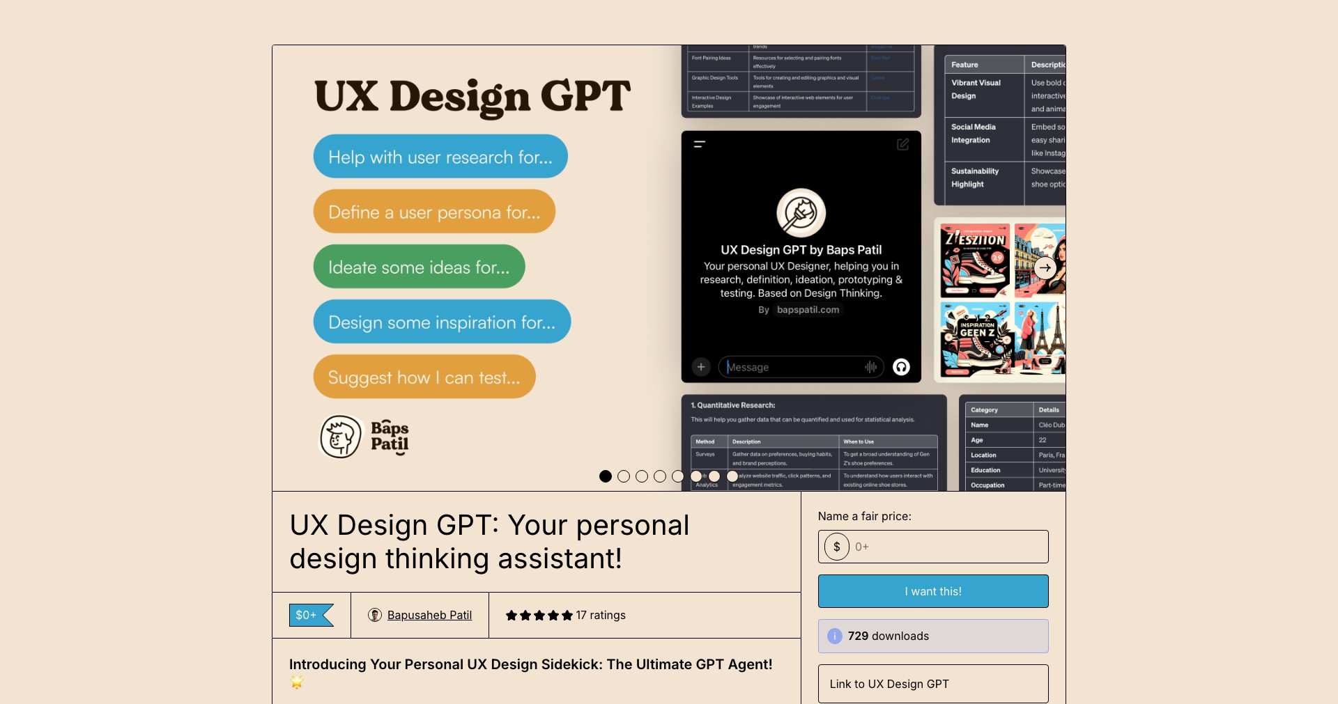 UX Design GPT Screenshot
