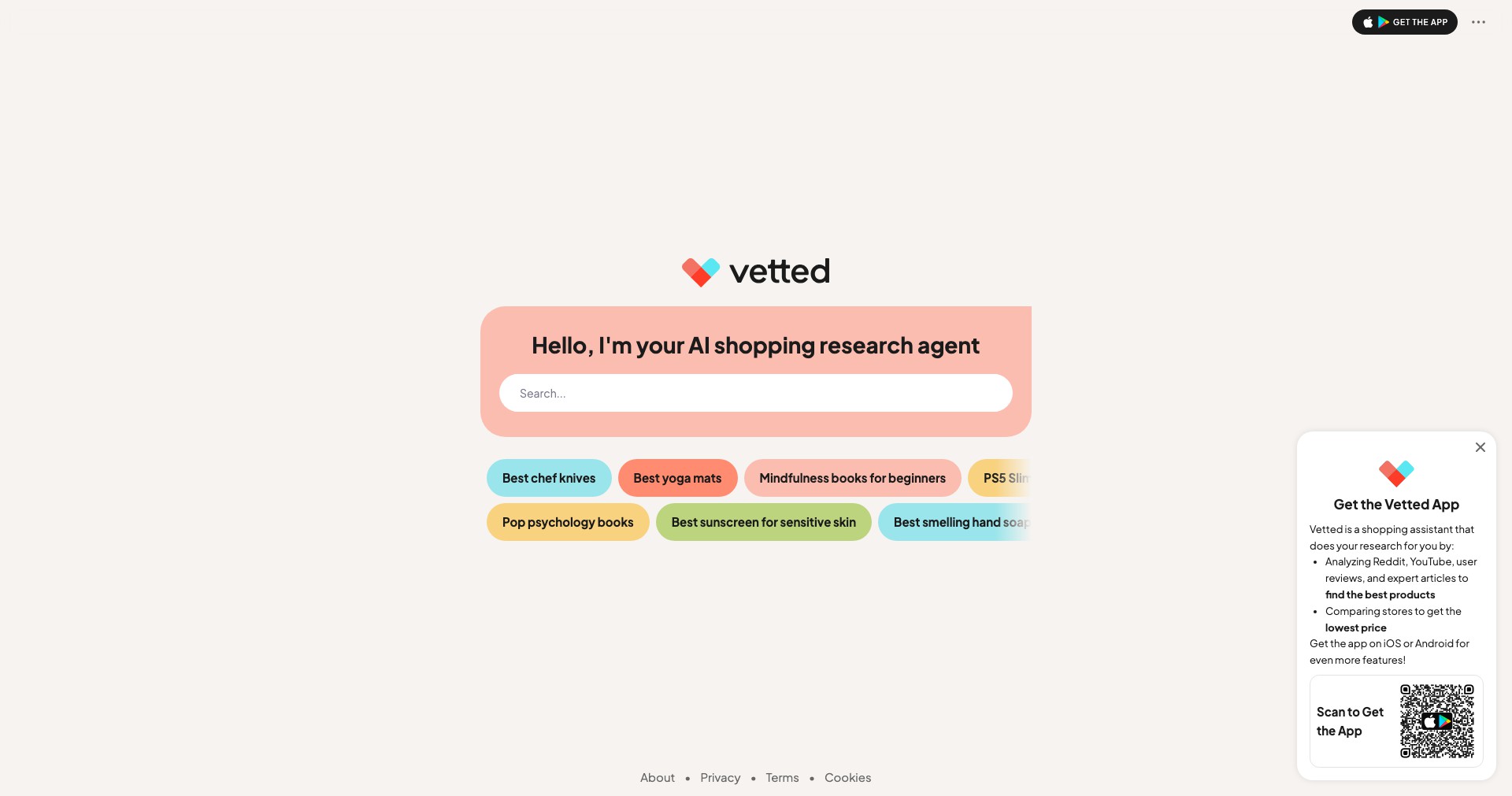 VettedAI Screenshot
