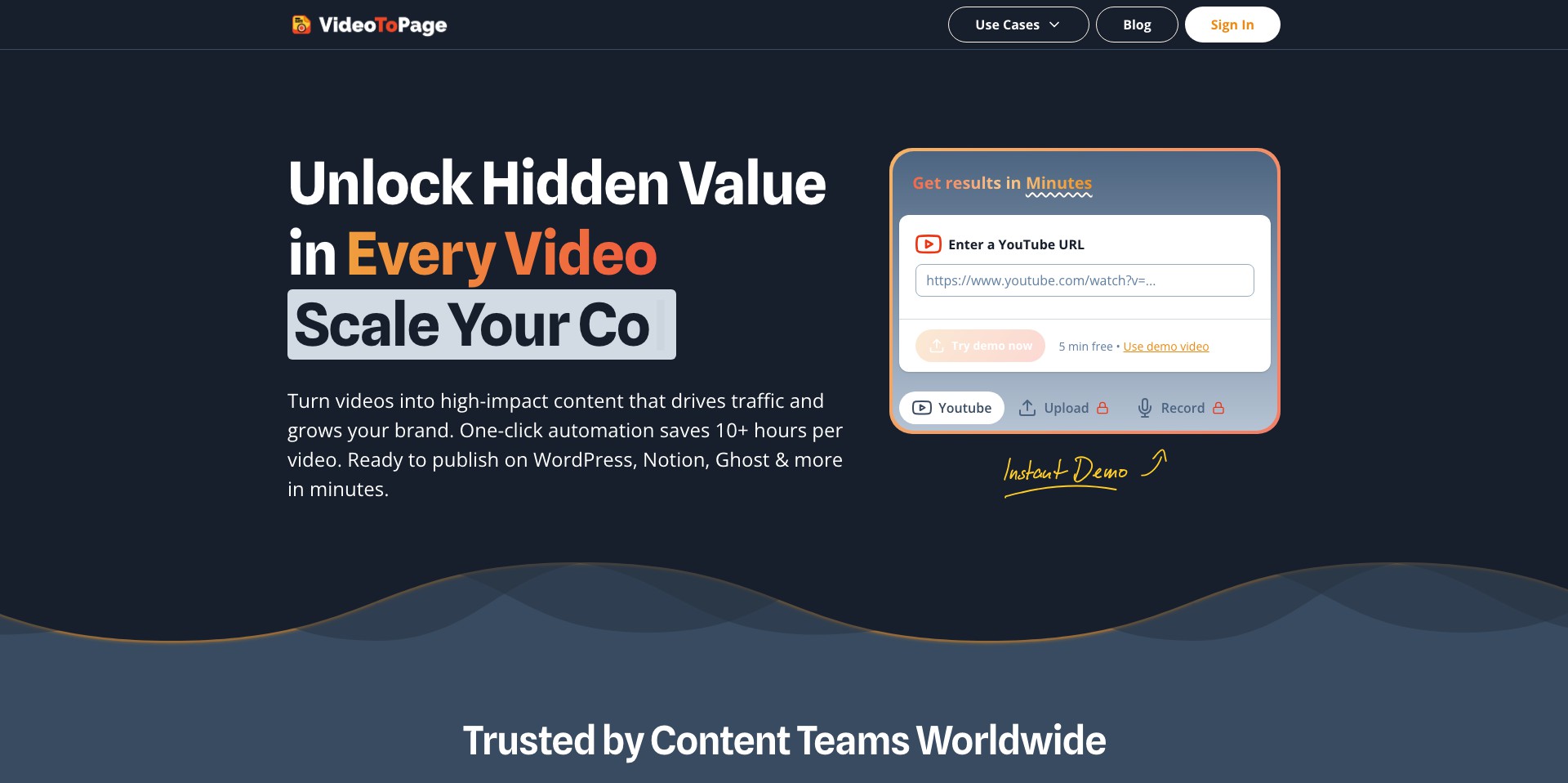 VideoToPage Screenshot