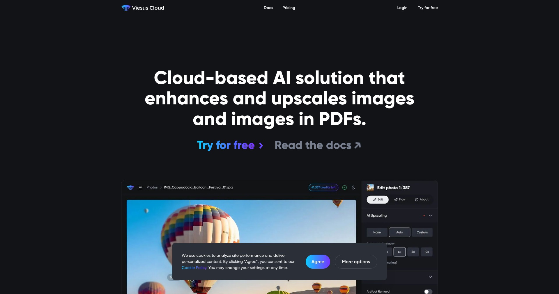 Viesus enhancing PDFs and images Screenshot