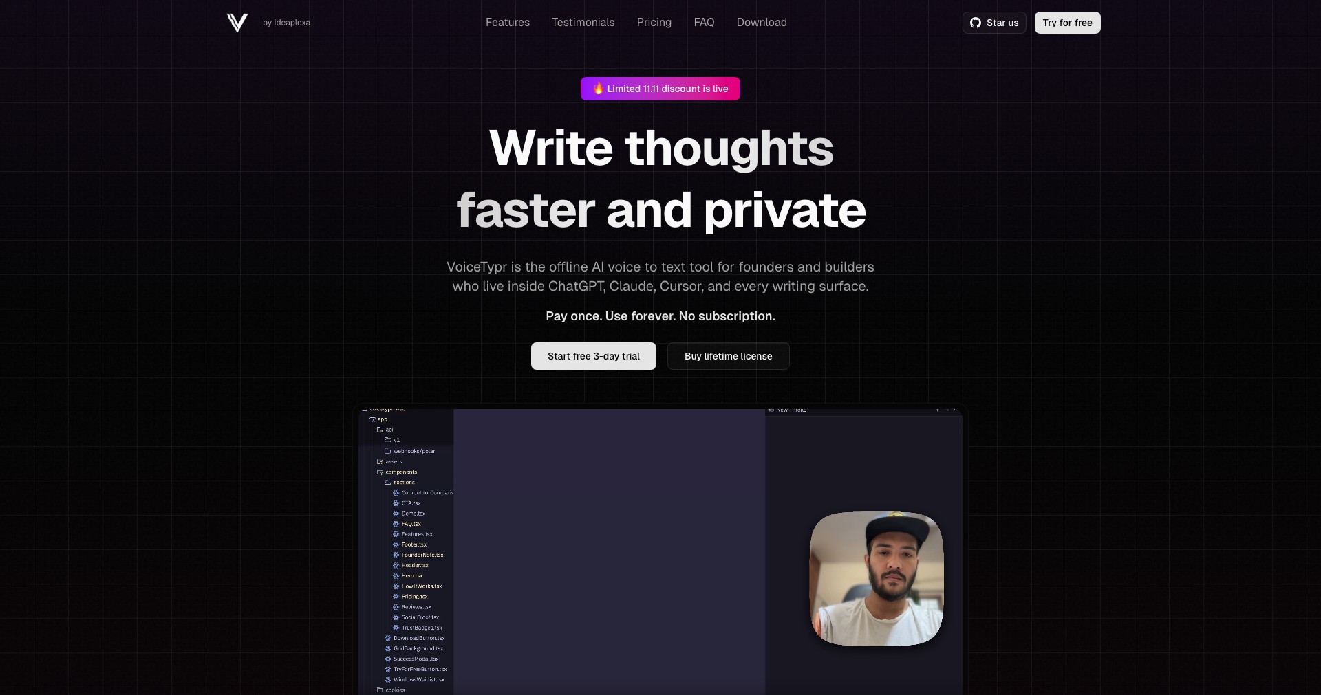 VoiceTypr Screenshot
