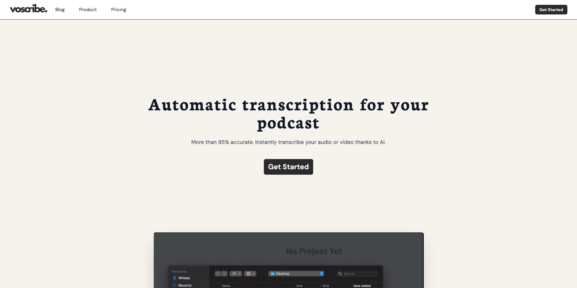 Voscribe Screenshot