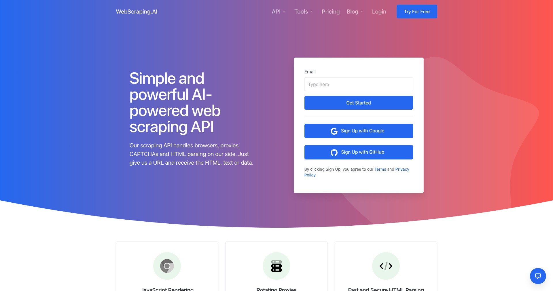 WebScraping AI Screenshot