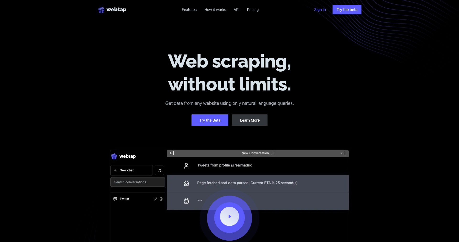 Webtap Screenshot
