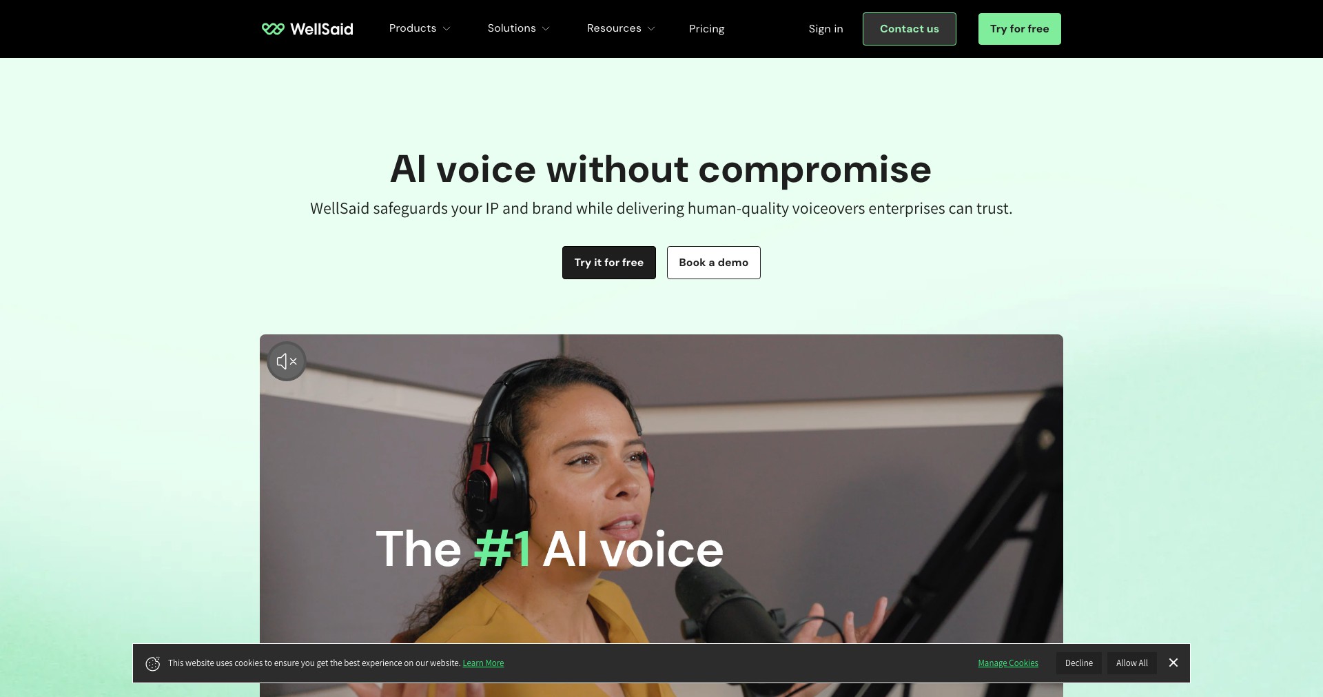WellSaid Labs Screenshot