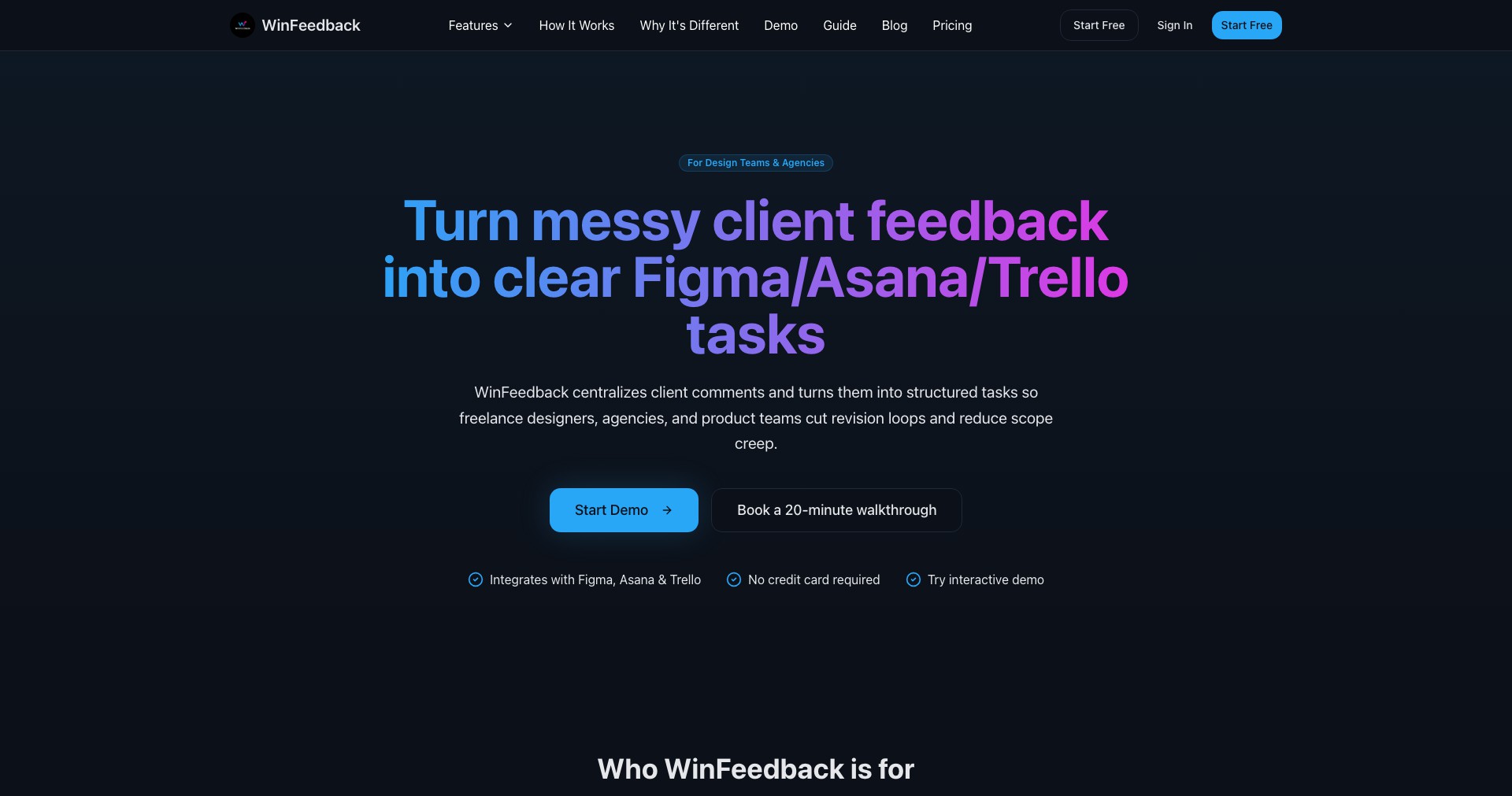 WinFeedback Screenshot