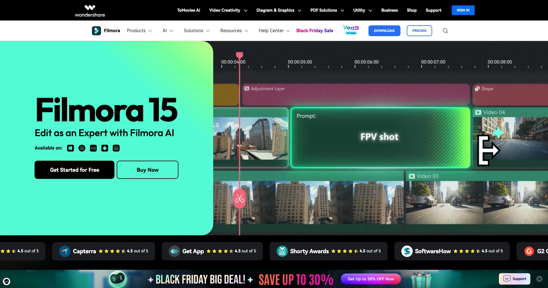 Wondershare Filmora Screenshot