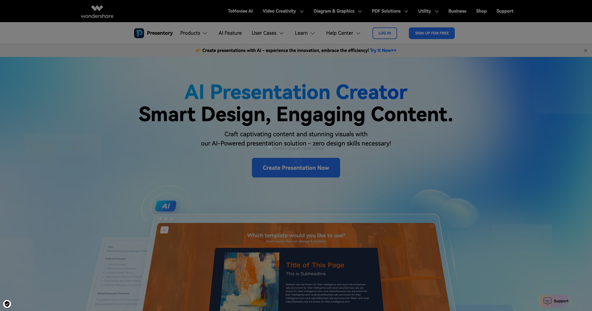 Wondershare Presentory Screenshot