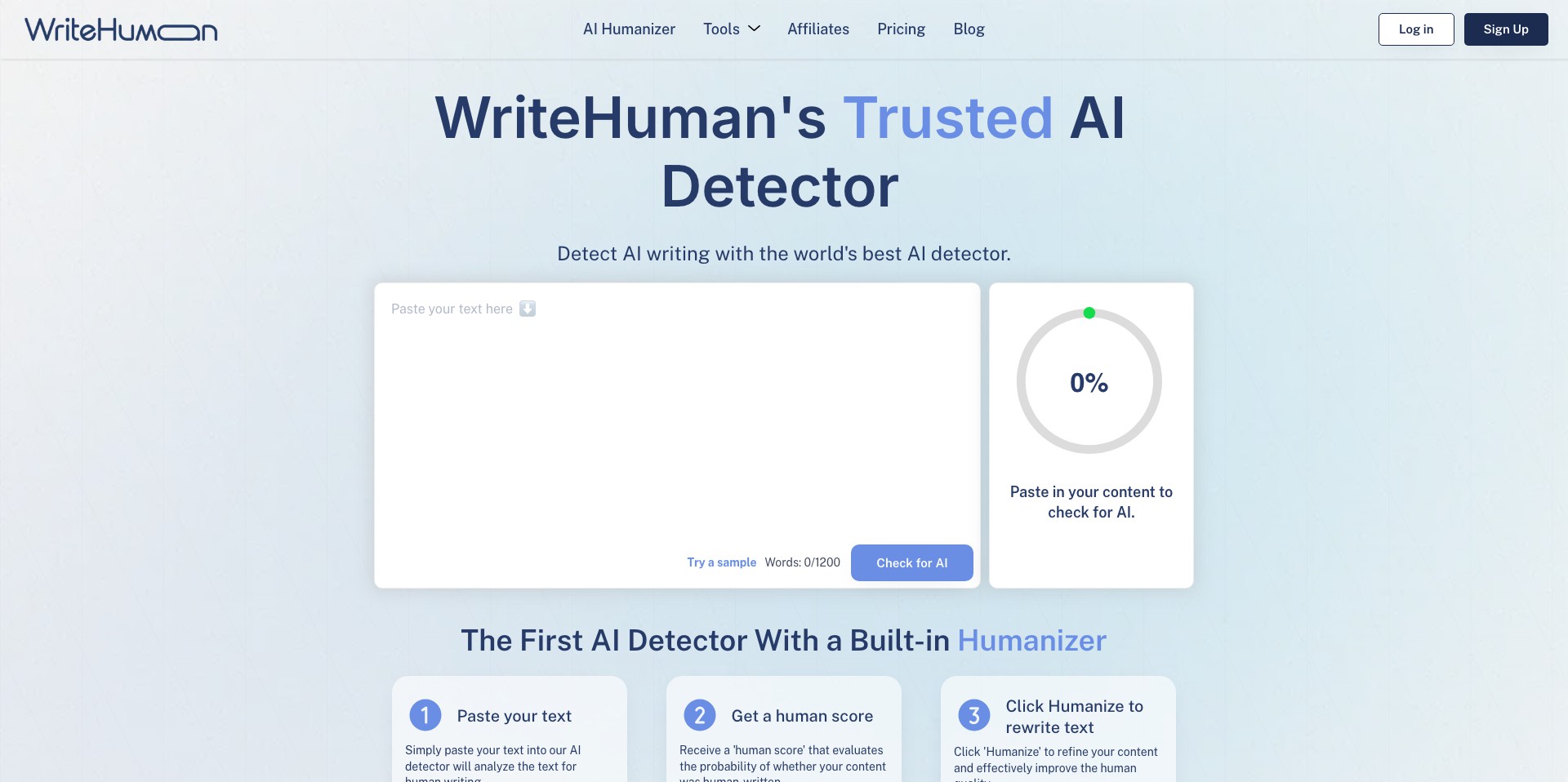 WriteHuman: AI Detector Screenshot