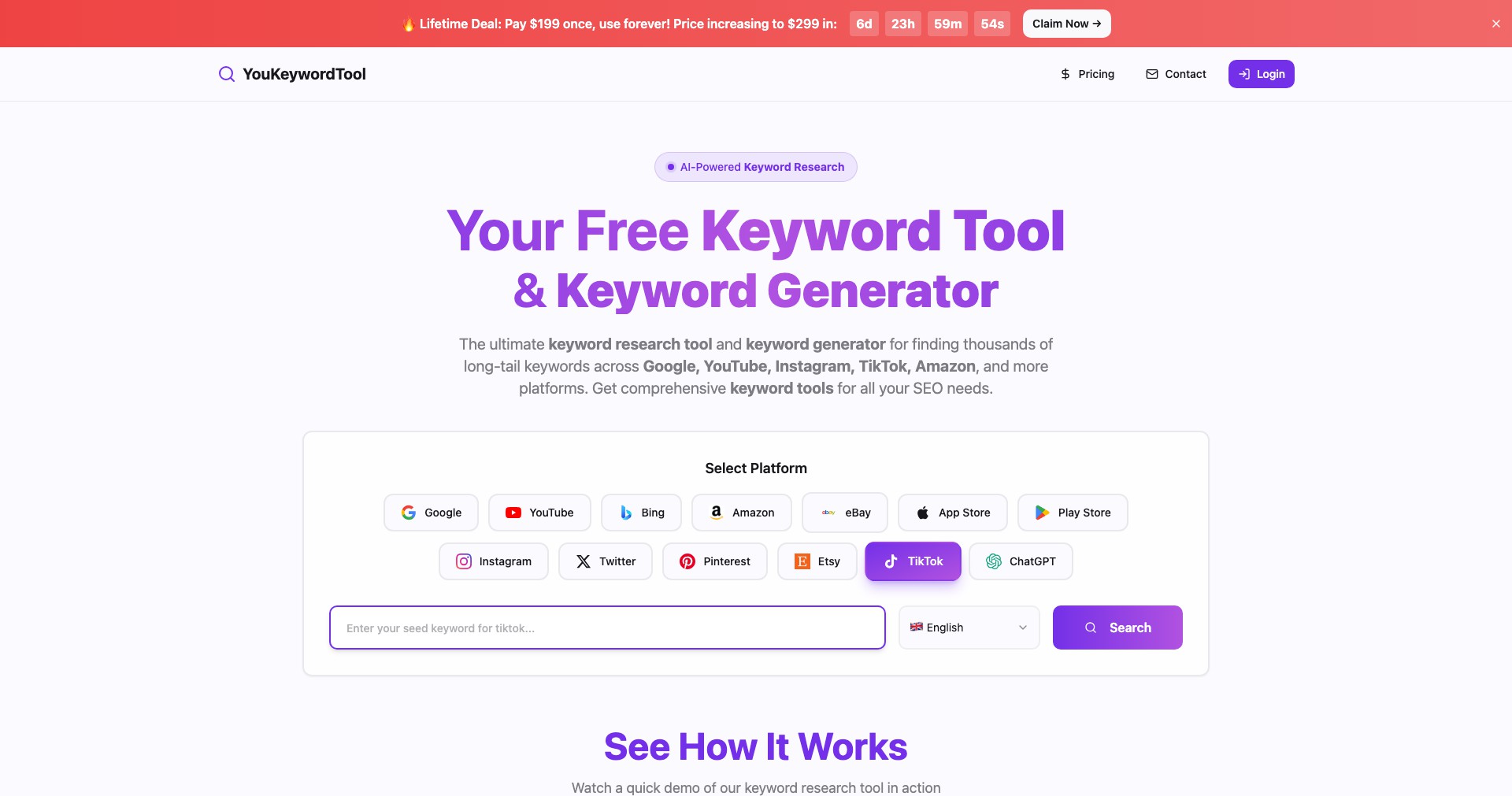 YouKeywordTool.com Screenshot