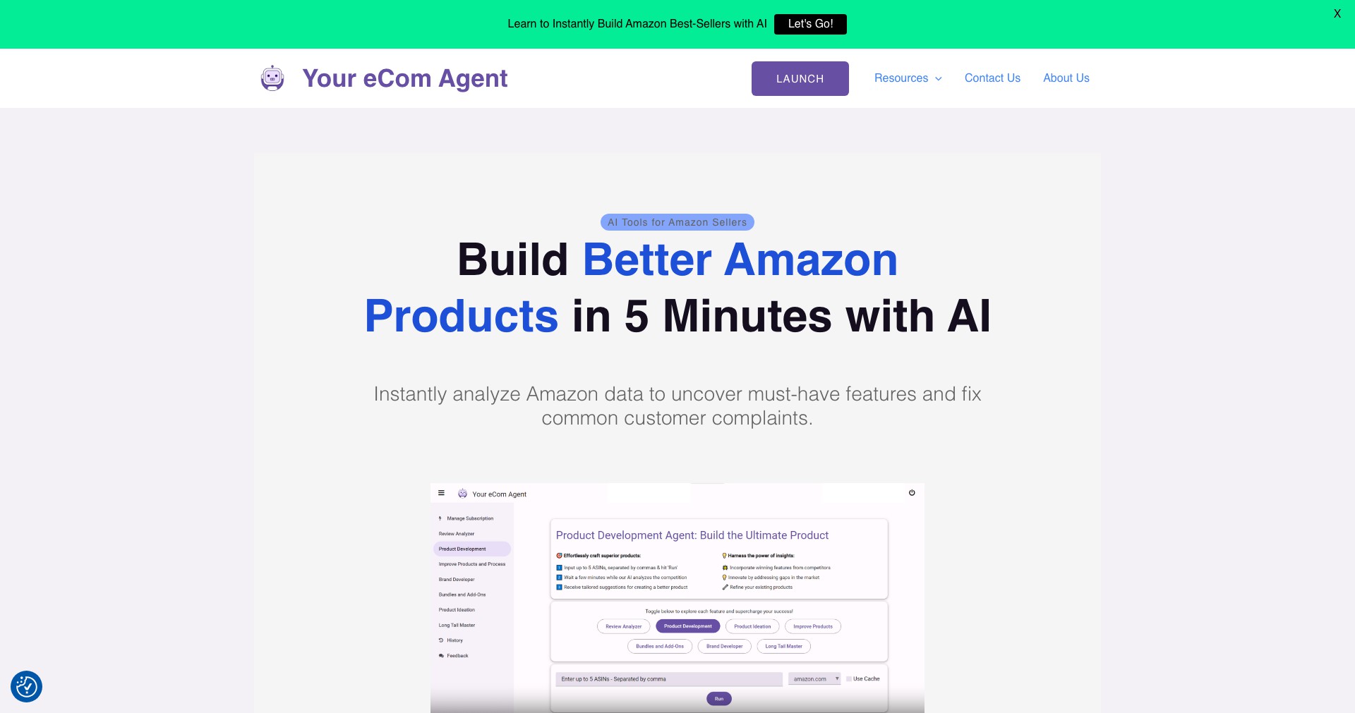 Your eCom Agent Screenshot