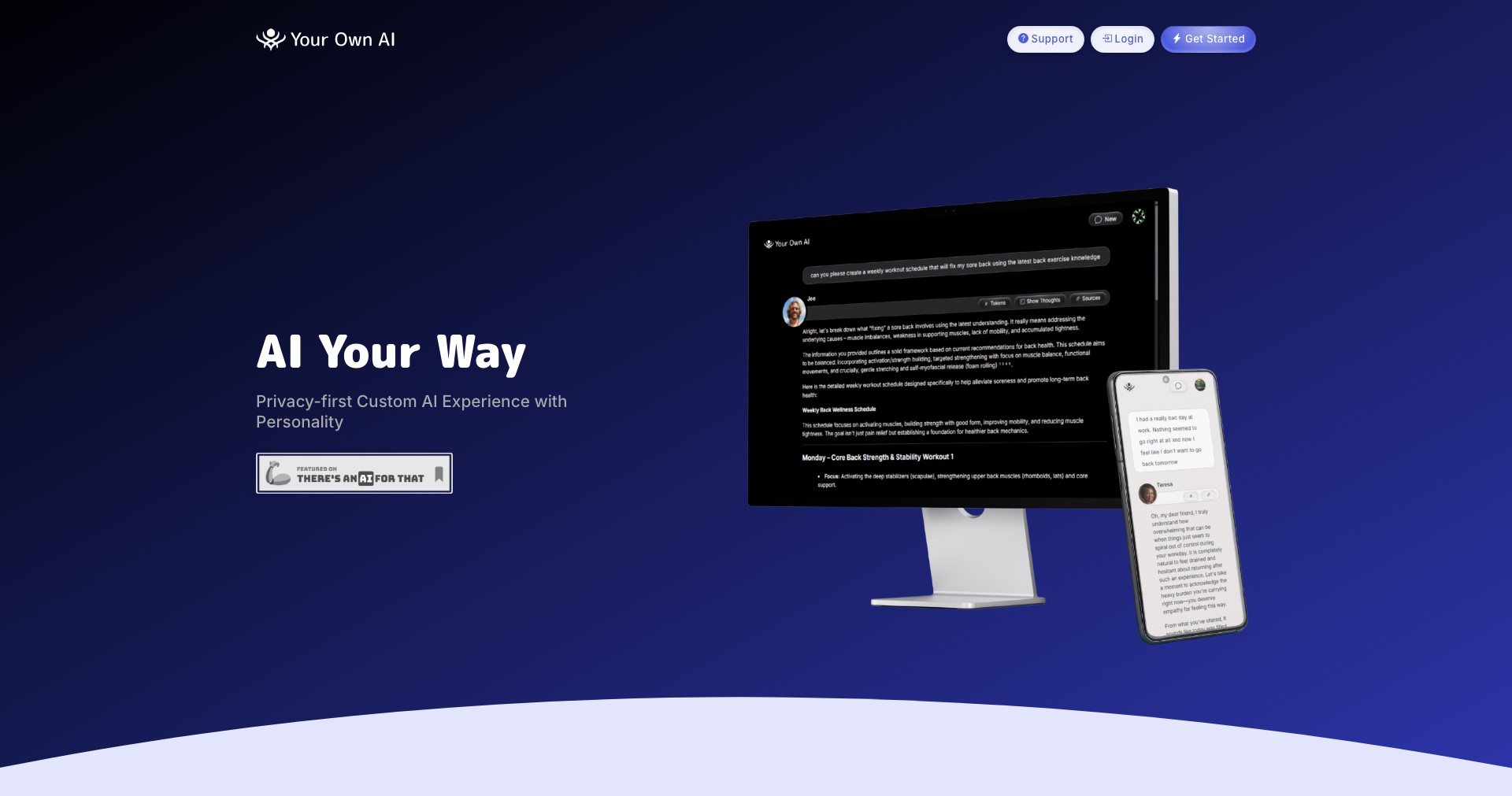 Your Own AI Screenshot