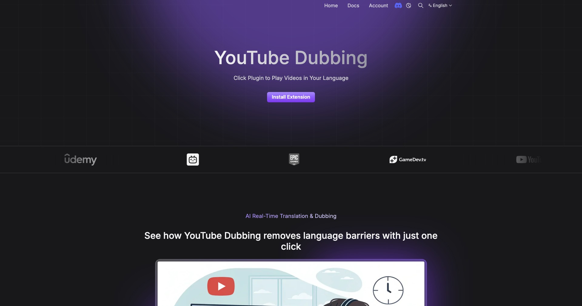 YouTube Dubbing Screenshot