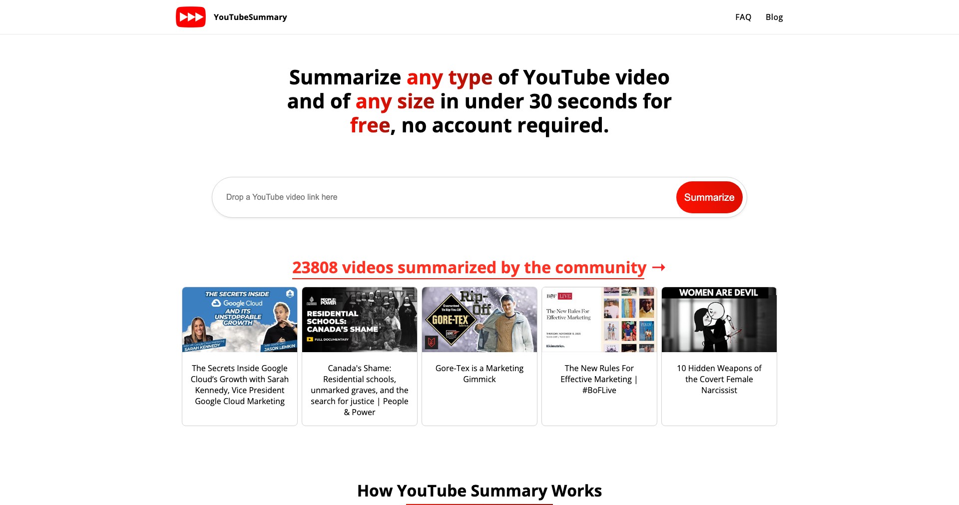 YouTube Summary Screenshot