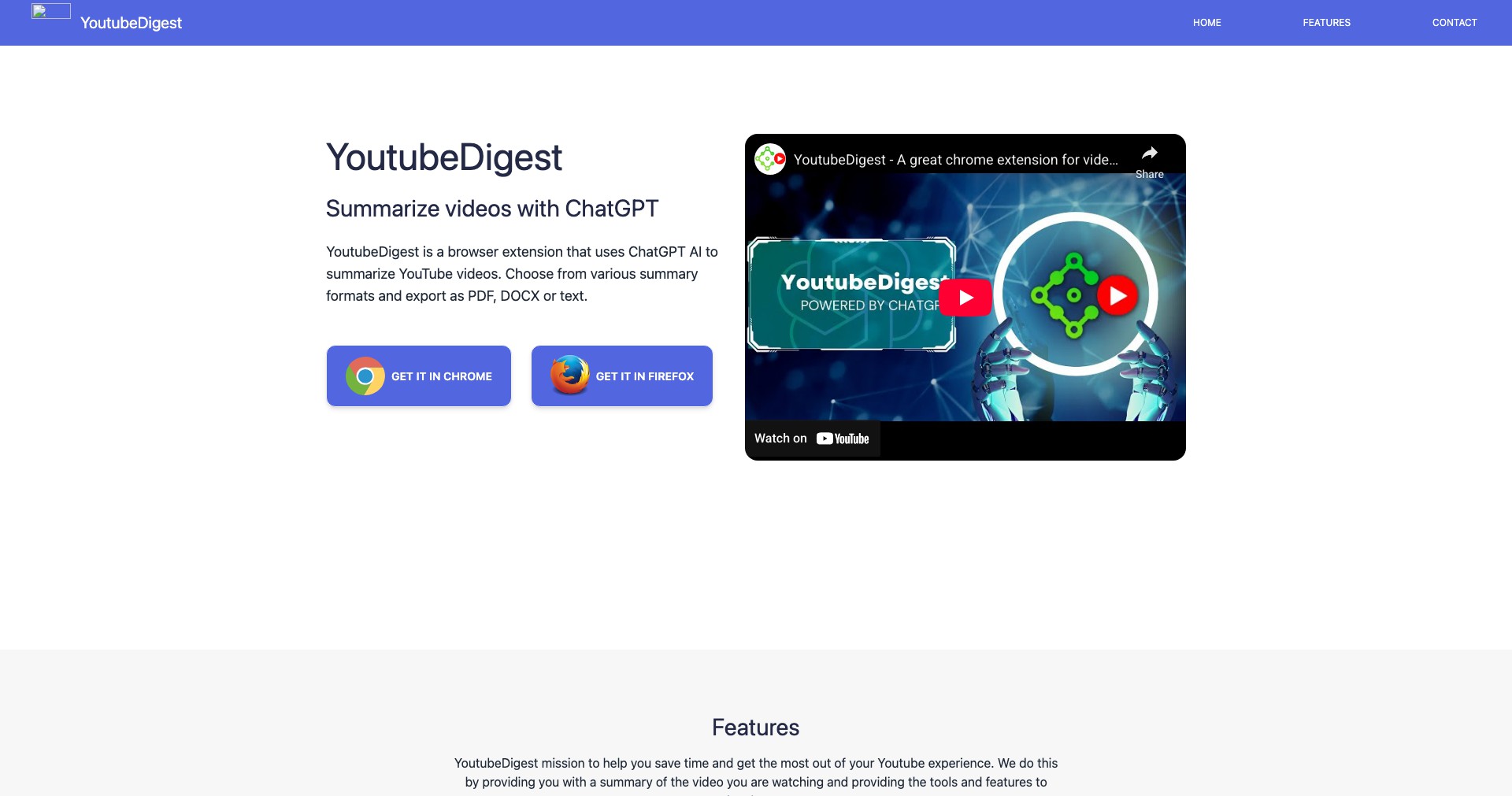 YoutubeDigest Screenshot