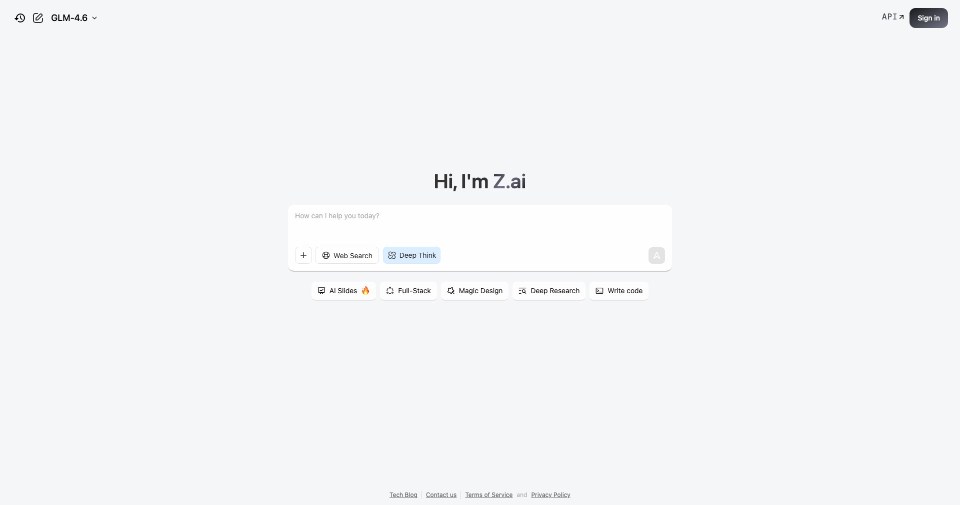 Z.ai Screenshot