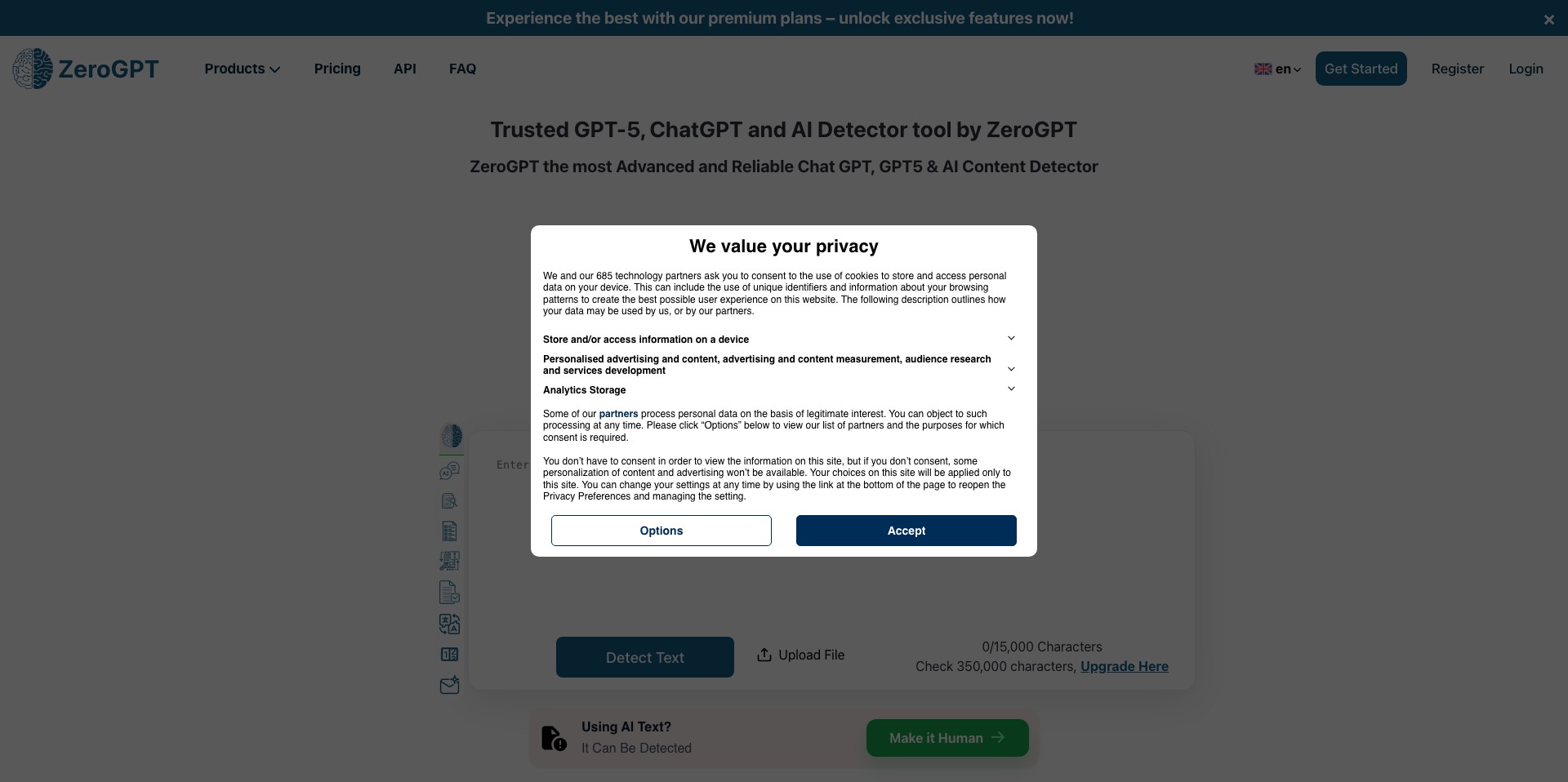 ZeroGPT Screenshot